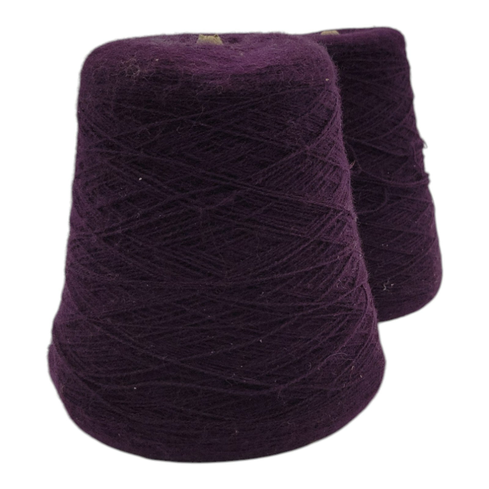 Vintage Unbranded Purple 9589 Yarn Cone Lot of 2