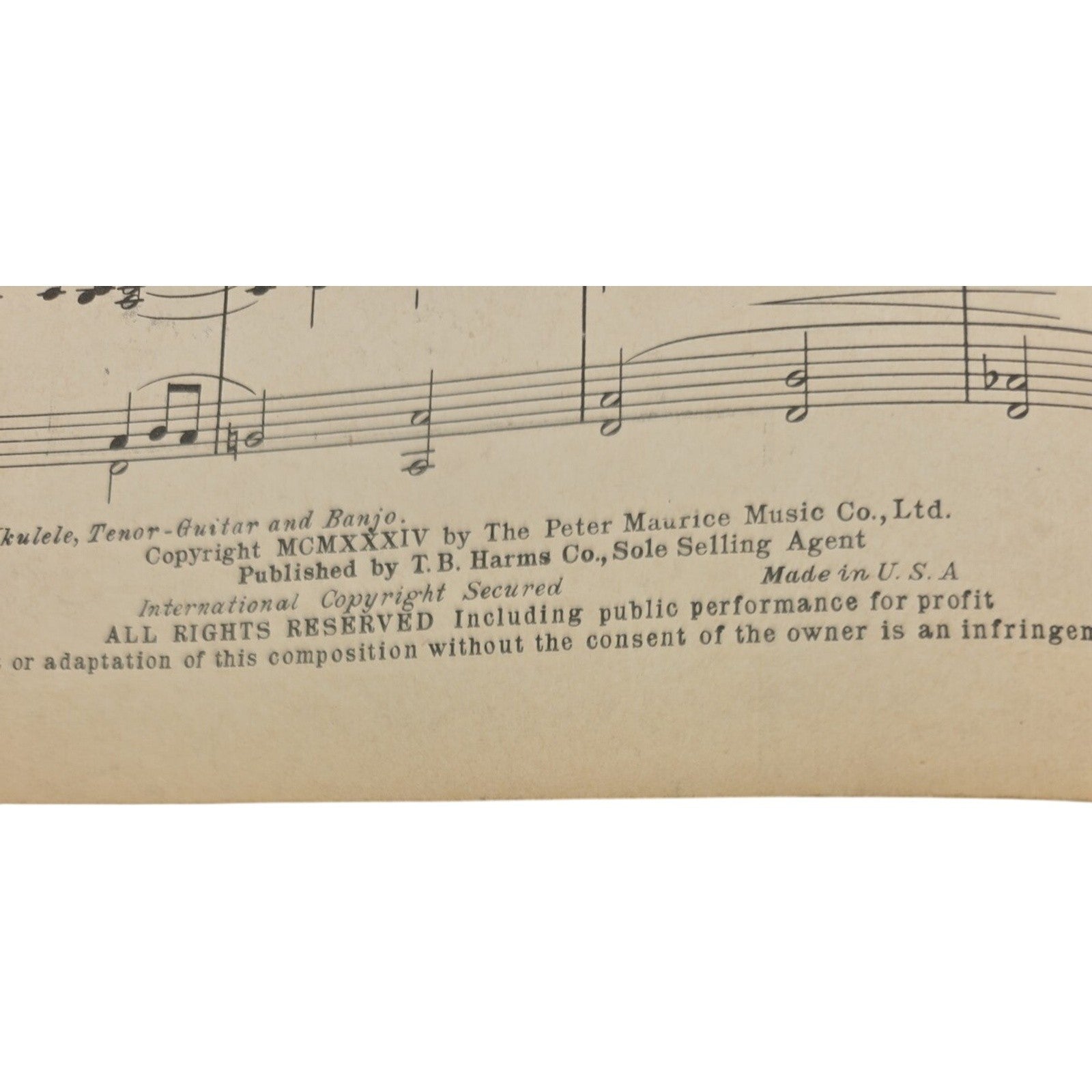 Isle of Capri 1934 Sheet Music by Jimmy Kennedy & Will Grosz feat Xavier Cugat