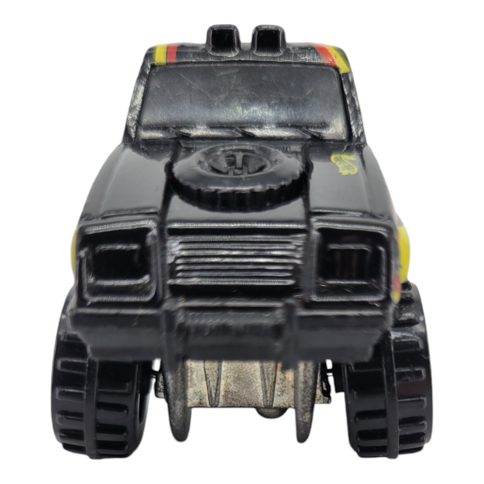 1984 Mattel Hot Wheels Black Yellow Red Off-Road Toy Truck Diecast Vintage