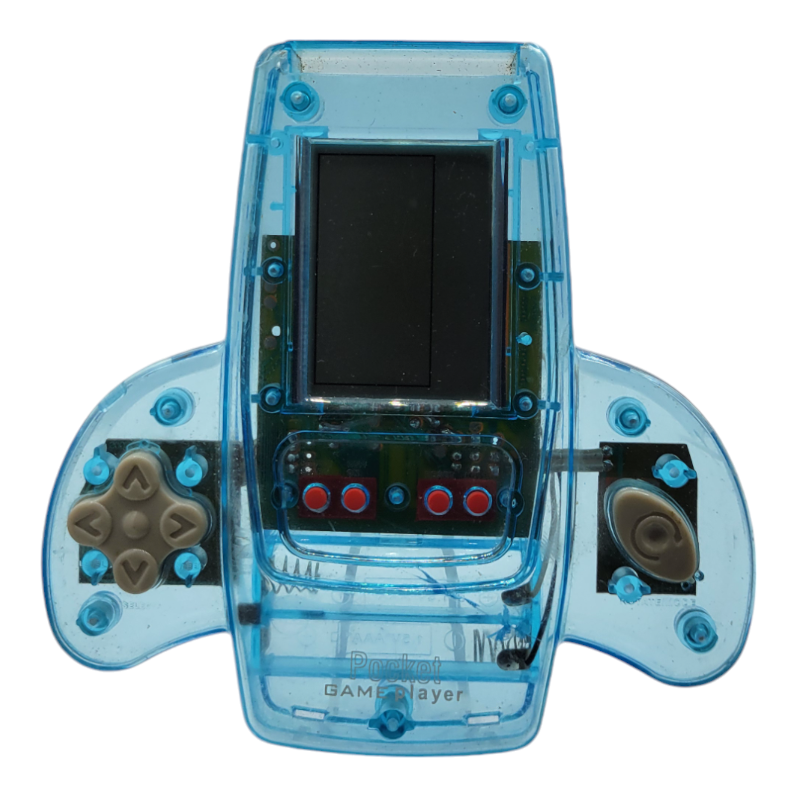 Pocket Game Player Portable Retro Handheld Blue Transparent LCD Screen Console