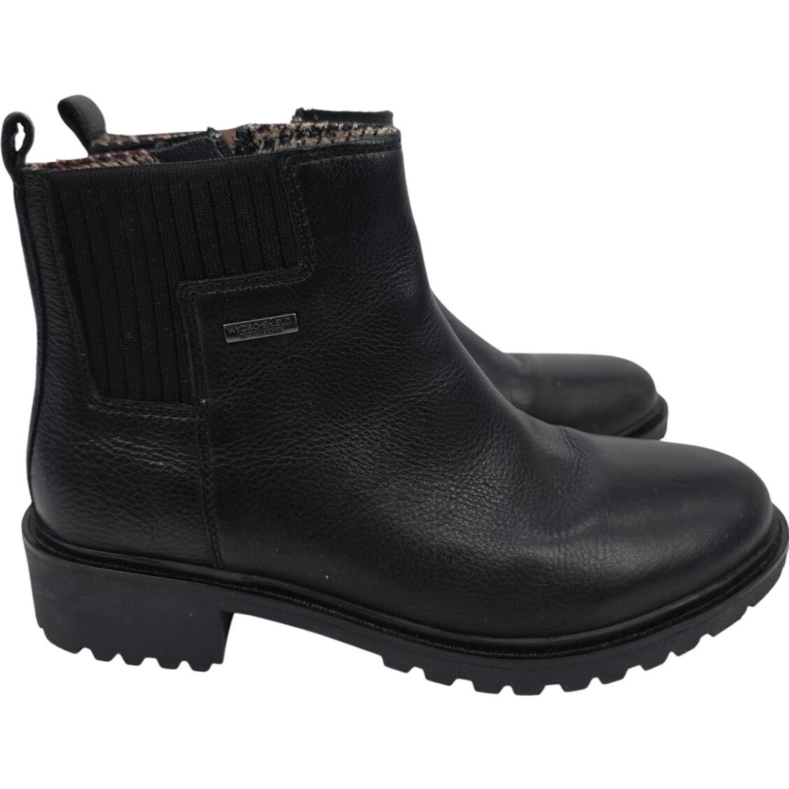 Rockport Ryleigh Chelsea Boots Waterproof Leather Black Womens US 7.5M