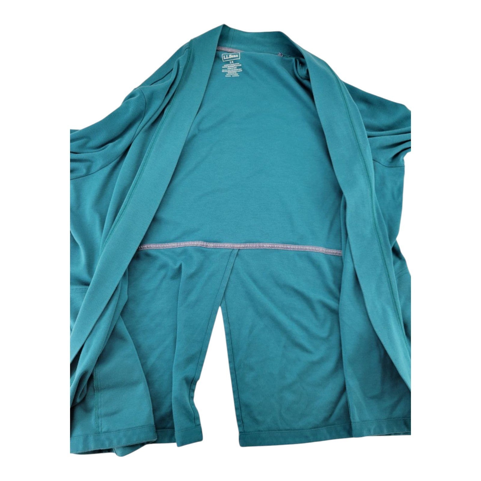 L.L. Bean Women's Open Front Cardigan 1X Supima Cotton Lightweight