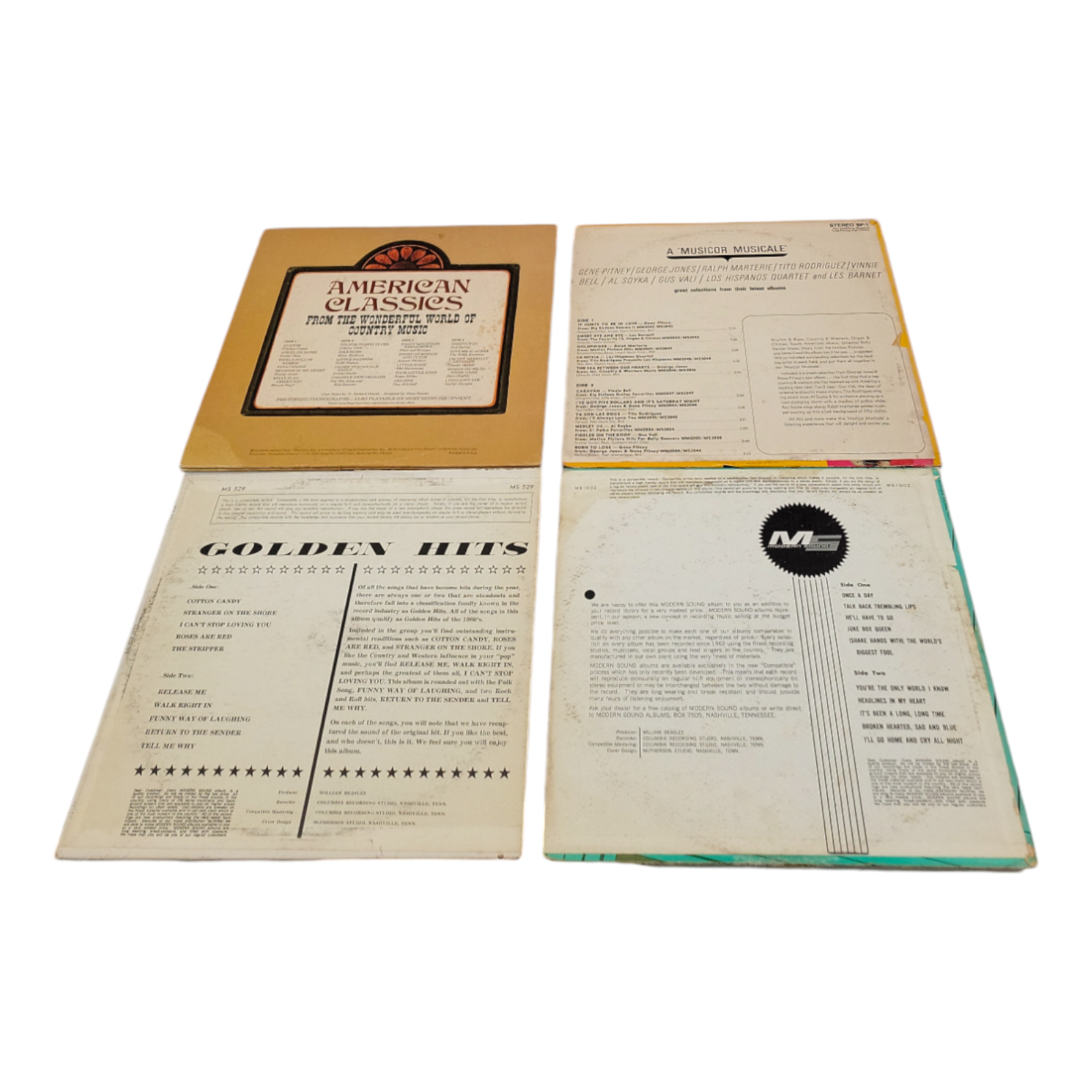 Vintage Wonderful World of Country Music Vinyl LP 4 Record Bundle