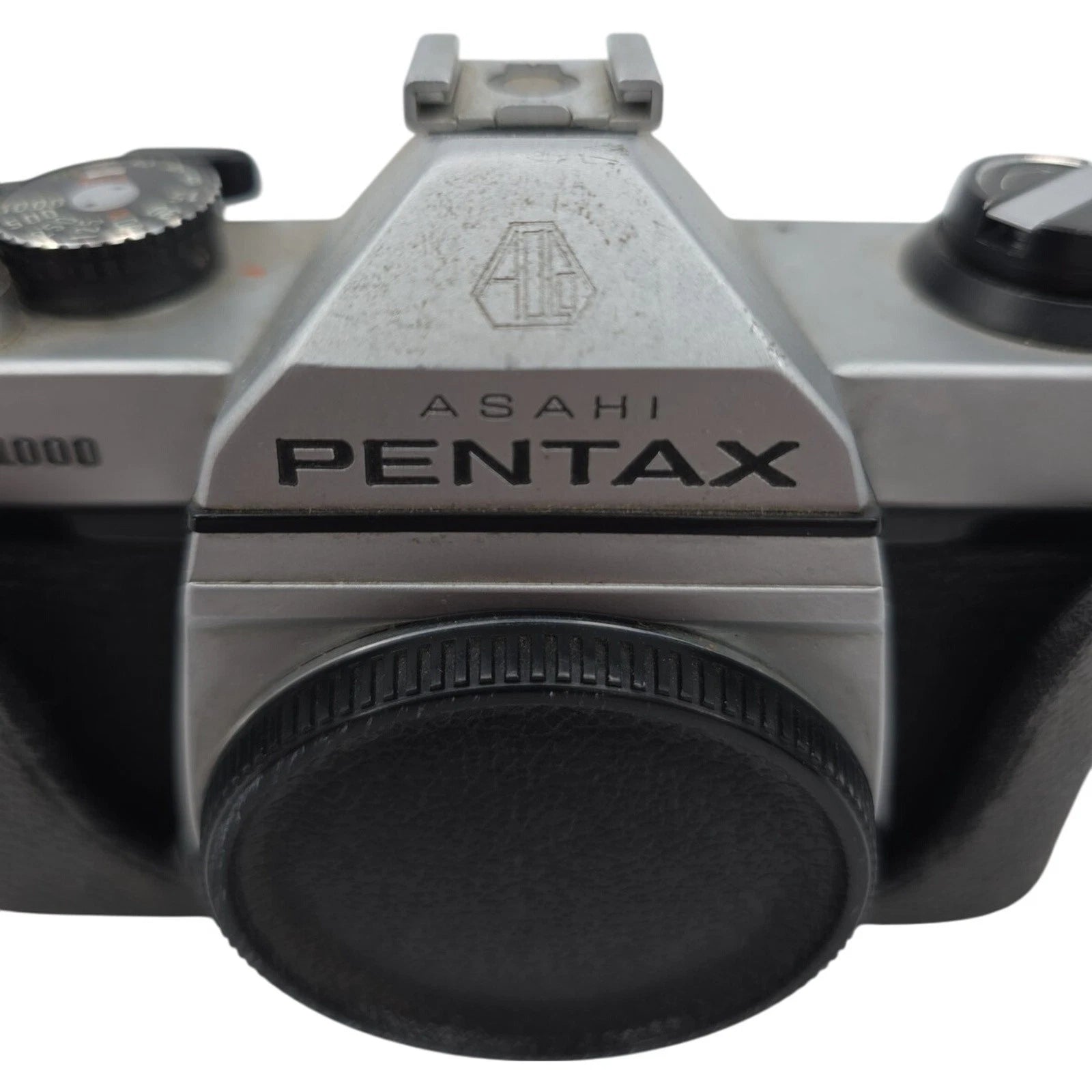 Asahi Pentax K1000 35mm SLR Film Camera Body Only Japan w/ Leather Case & Cap