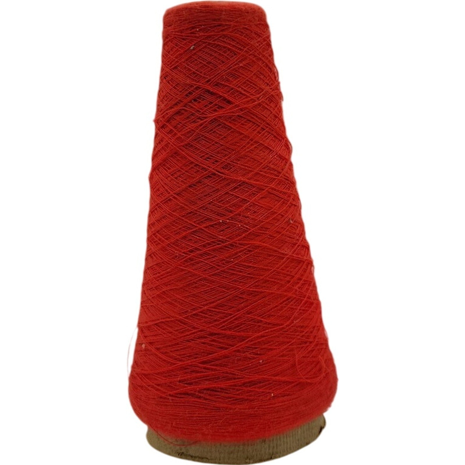 Vintage Pisgah Yarns 1/28 Lipstick Red Weaving Knitting Cone Yarn Lot 0193