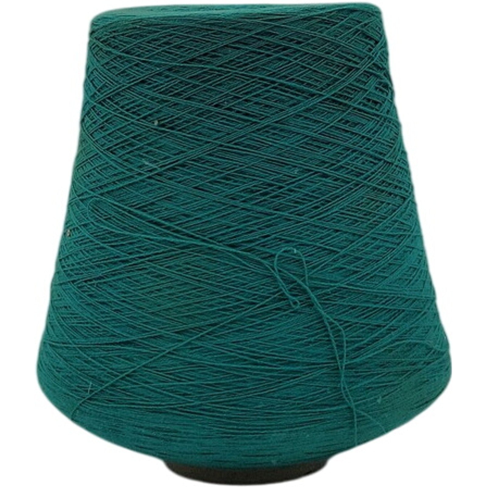Vintage Teal Green Weaving Knitting Crochet Cone Yarn