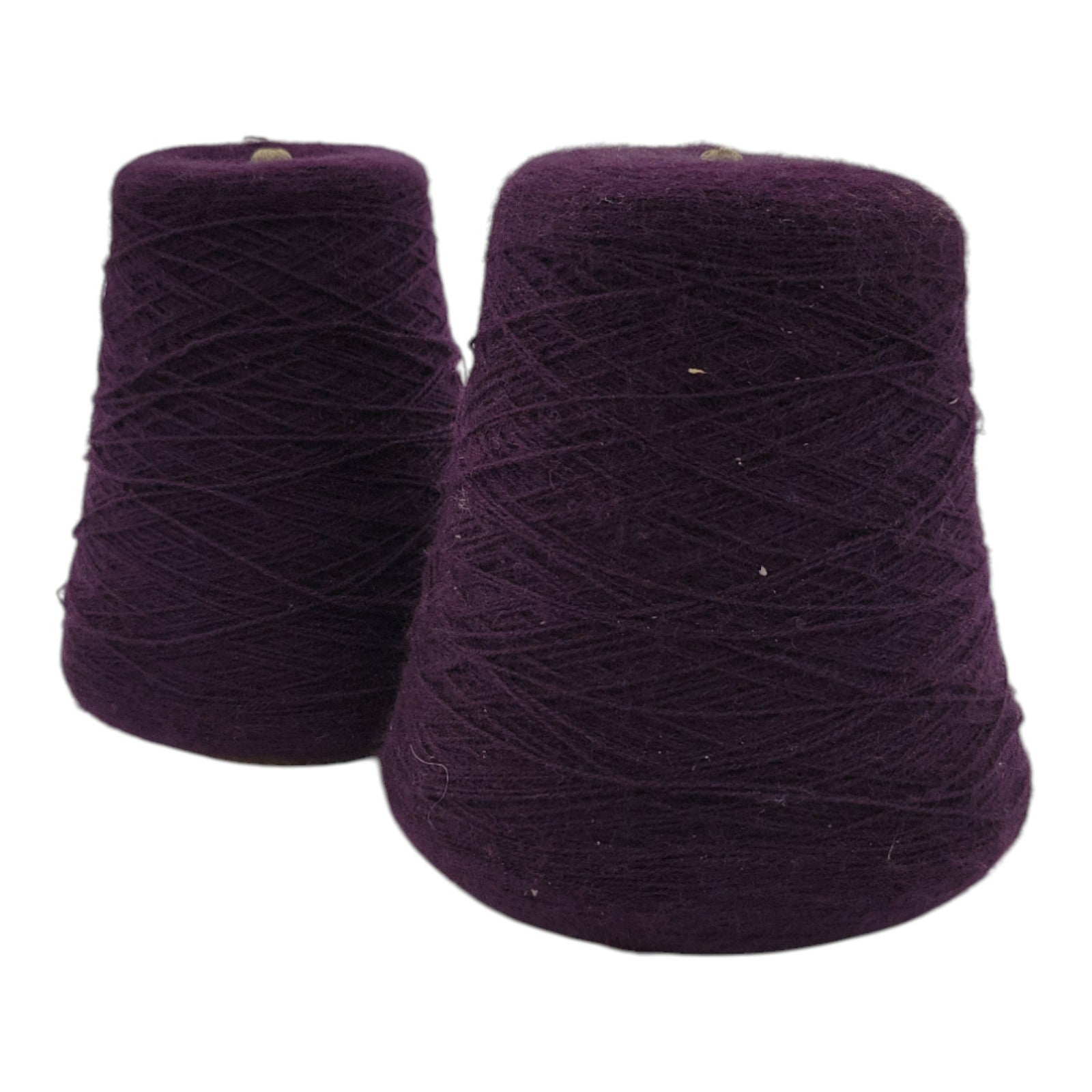 Vintage Unbranded Purple 9589 Yarn Cone Lot of 2