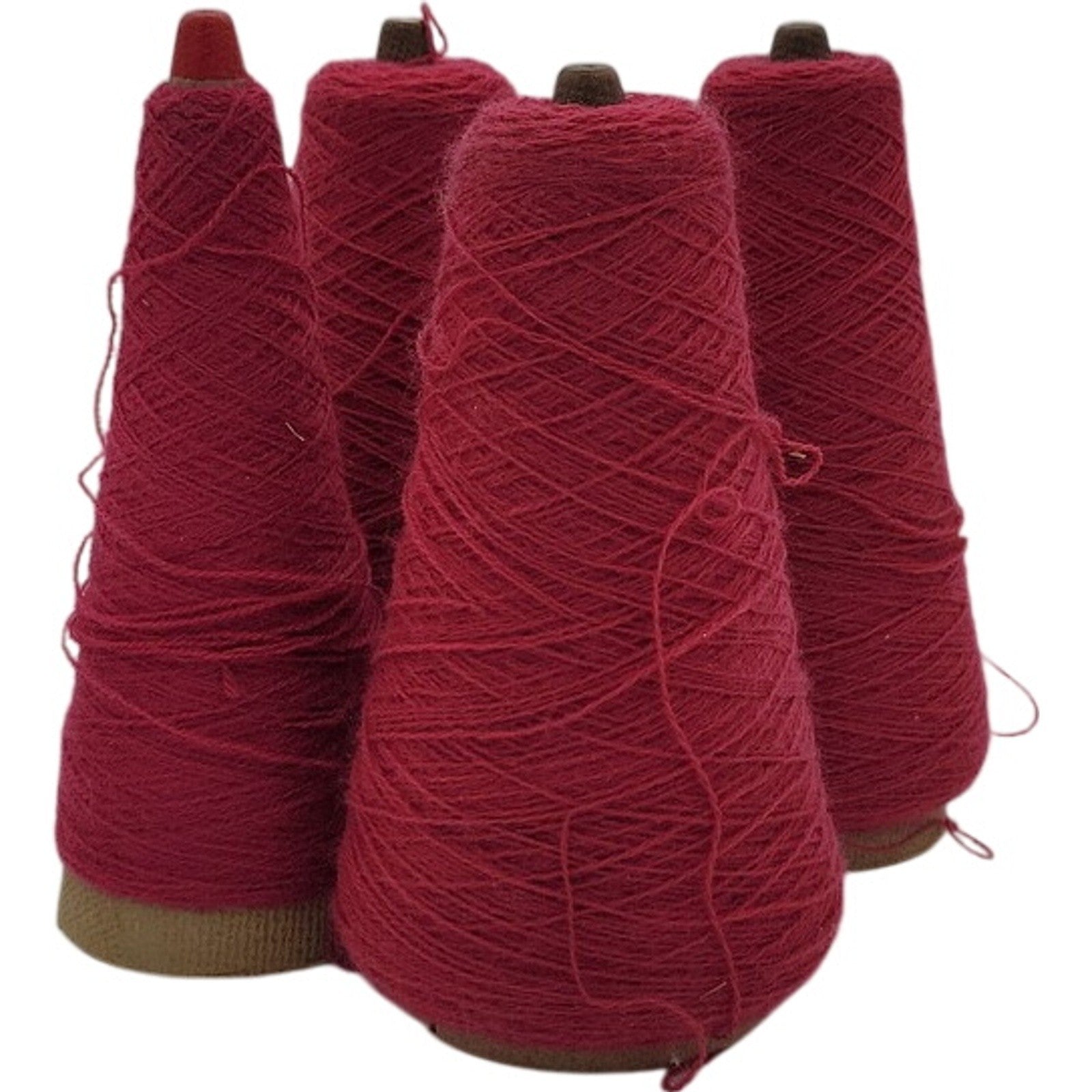 Vintage Templon 2/27 Raspberry 100% Creslan Acrylic Cone Yarn S-88953 Lot of 4
