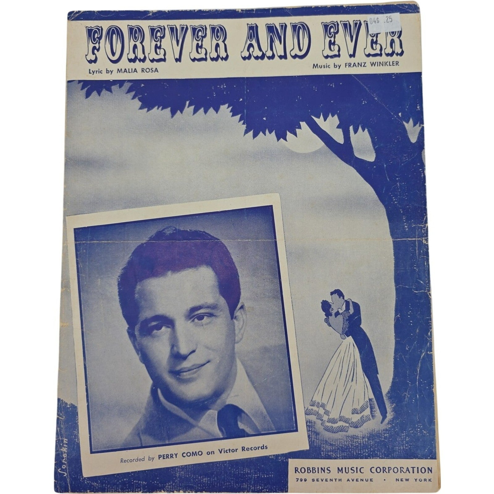 Vintage 1948 Forever And Ever Recorded by Perry Como Sheet Music