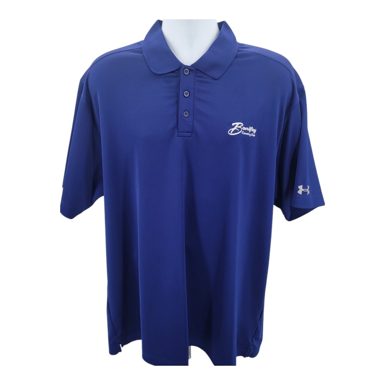 Under Armour HeatGear Loose Fit Bonifay Country Club Blue Polo Shirt Size 2XL