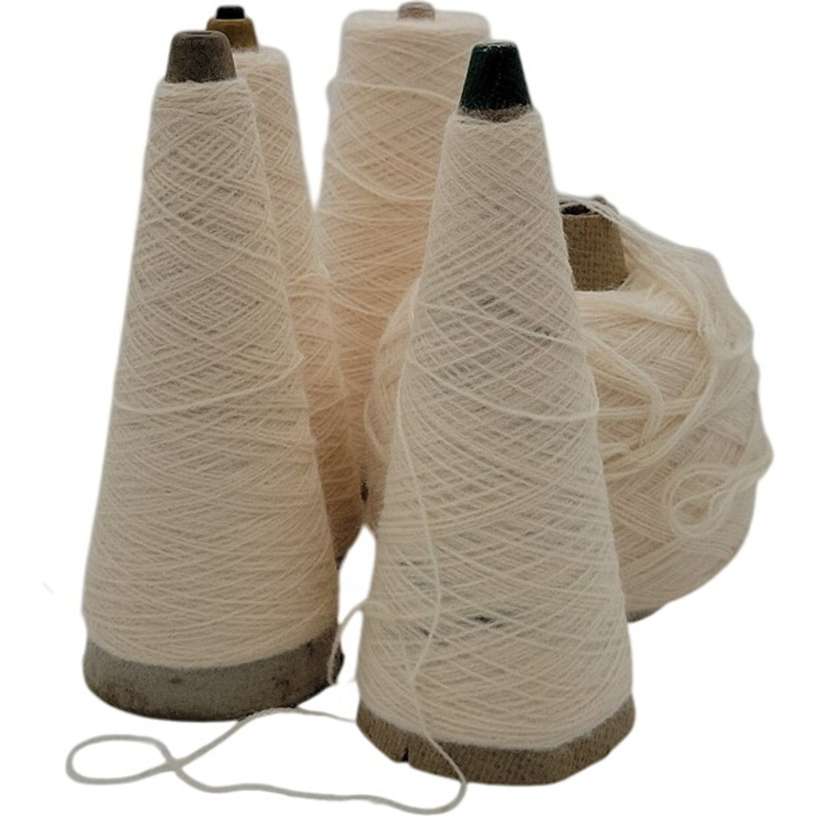Vintage Templon 2/24 Cream Cone Yarn S-74813 Lot of 5