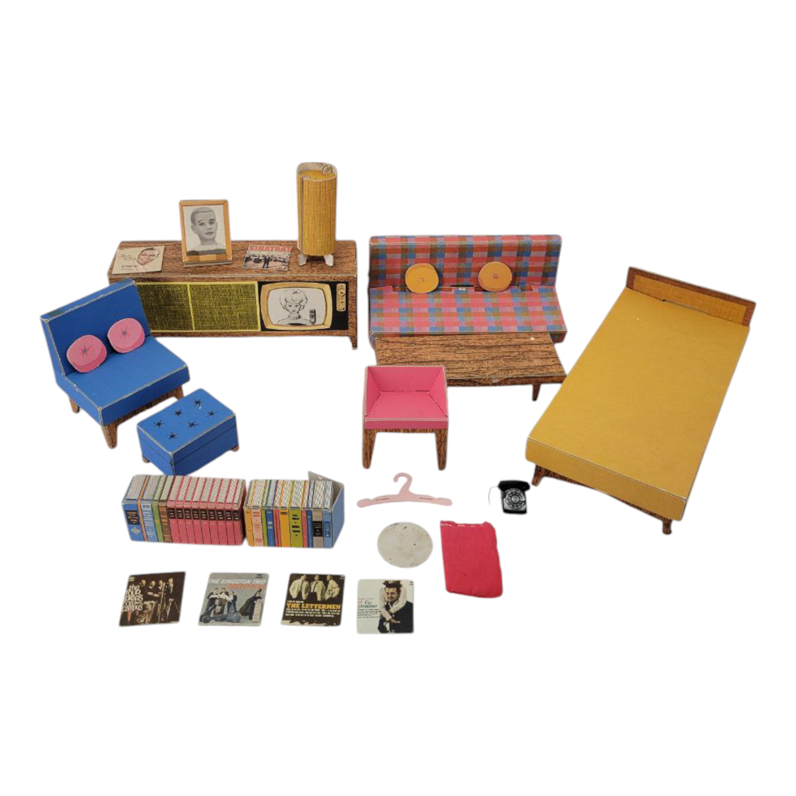 Vintage 1962 Mattel Barbies Dream House Dollhouse with Furniture and Box
