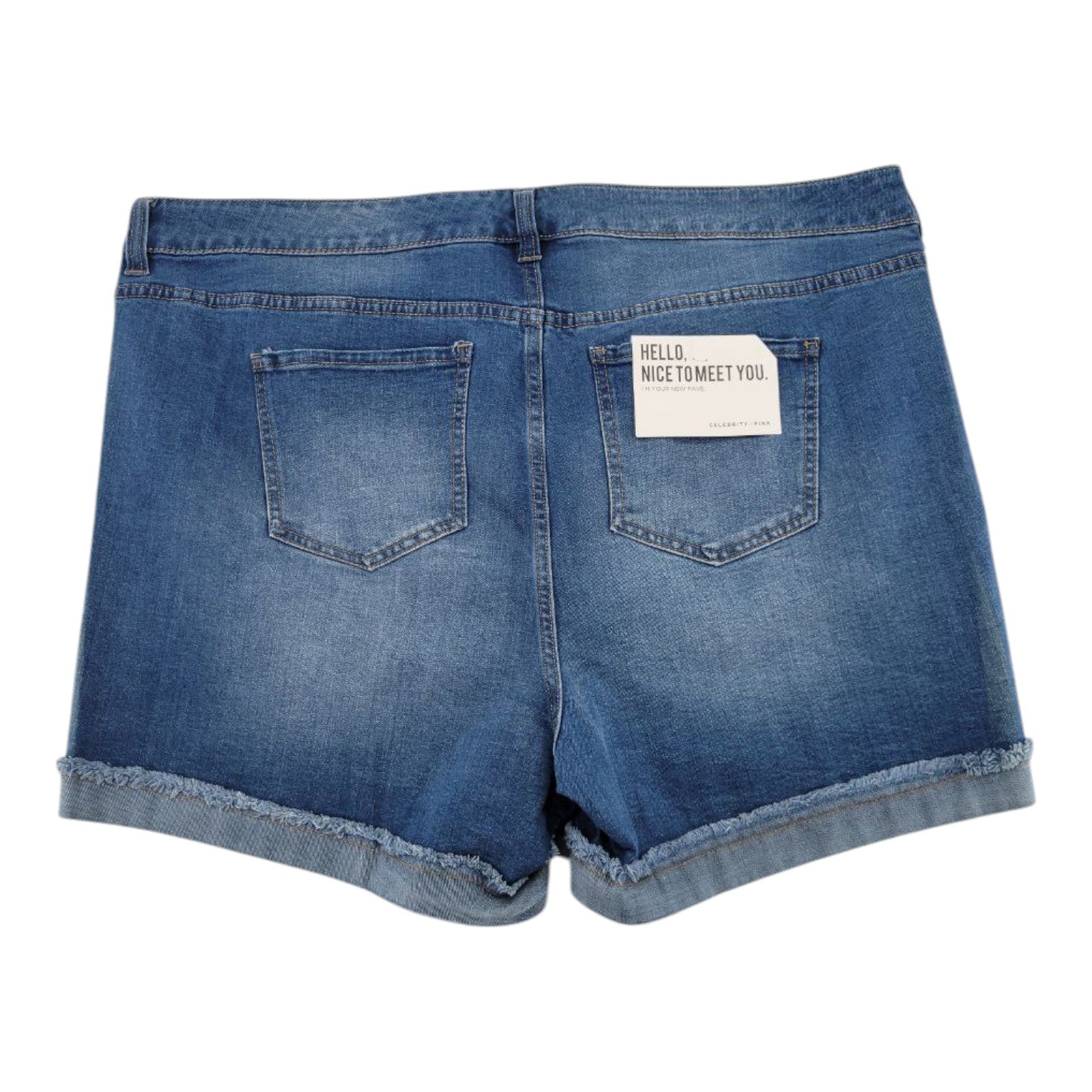 Celebrity Pink Women's Jean Shorts 22 Blue 5" Inseam Frayed Hem Denim