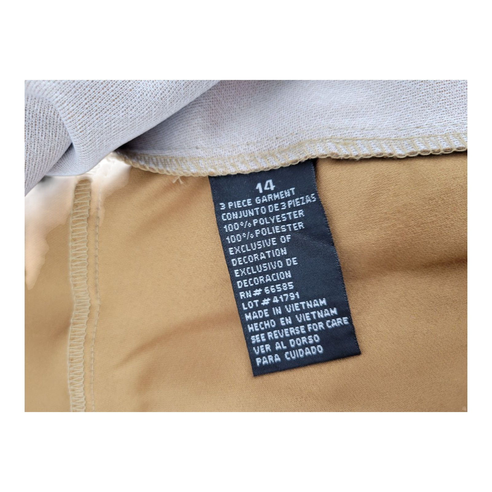 Perceptions New York Womens Camel Brown Faux Suede Open Front Blazer Size 14
