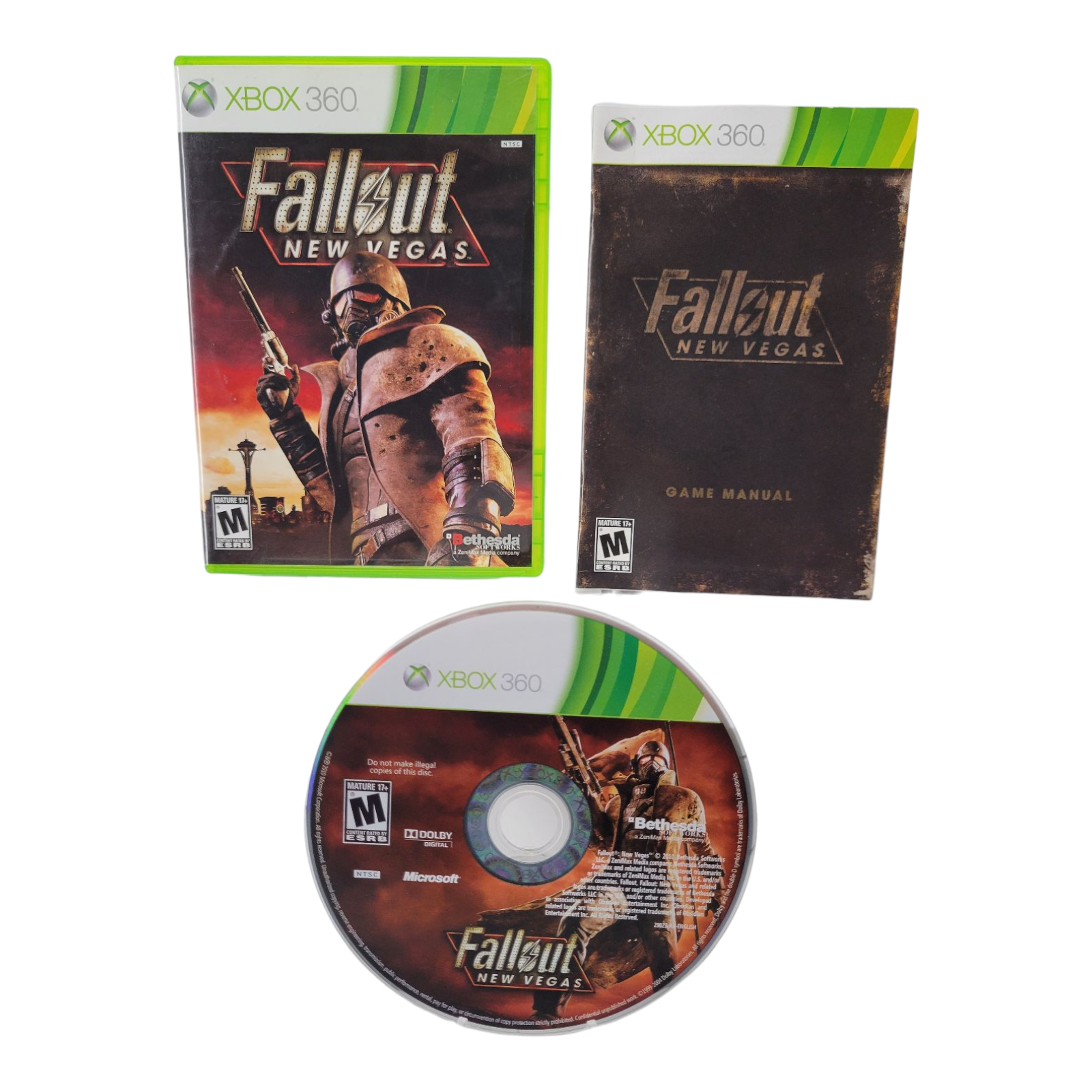 Bethesda Fallout New Vegas for Xbox 360 2010 Complete with Manual