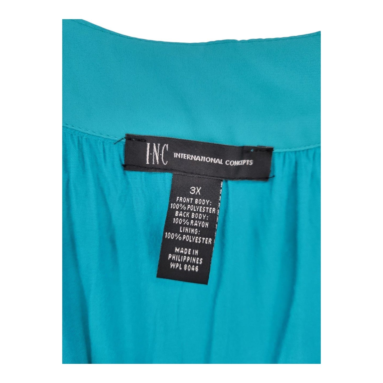 INC International Concepts Women's Teal Glow Sleeveless Dress Bubble Hem 3X