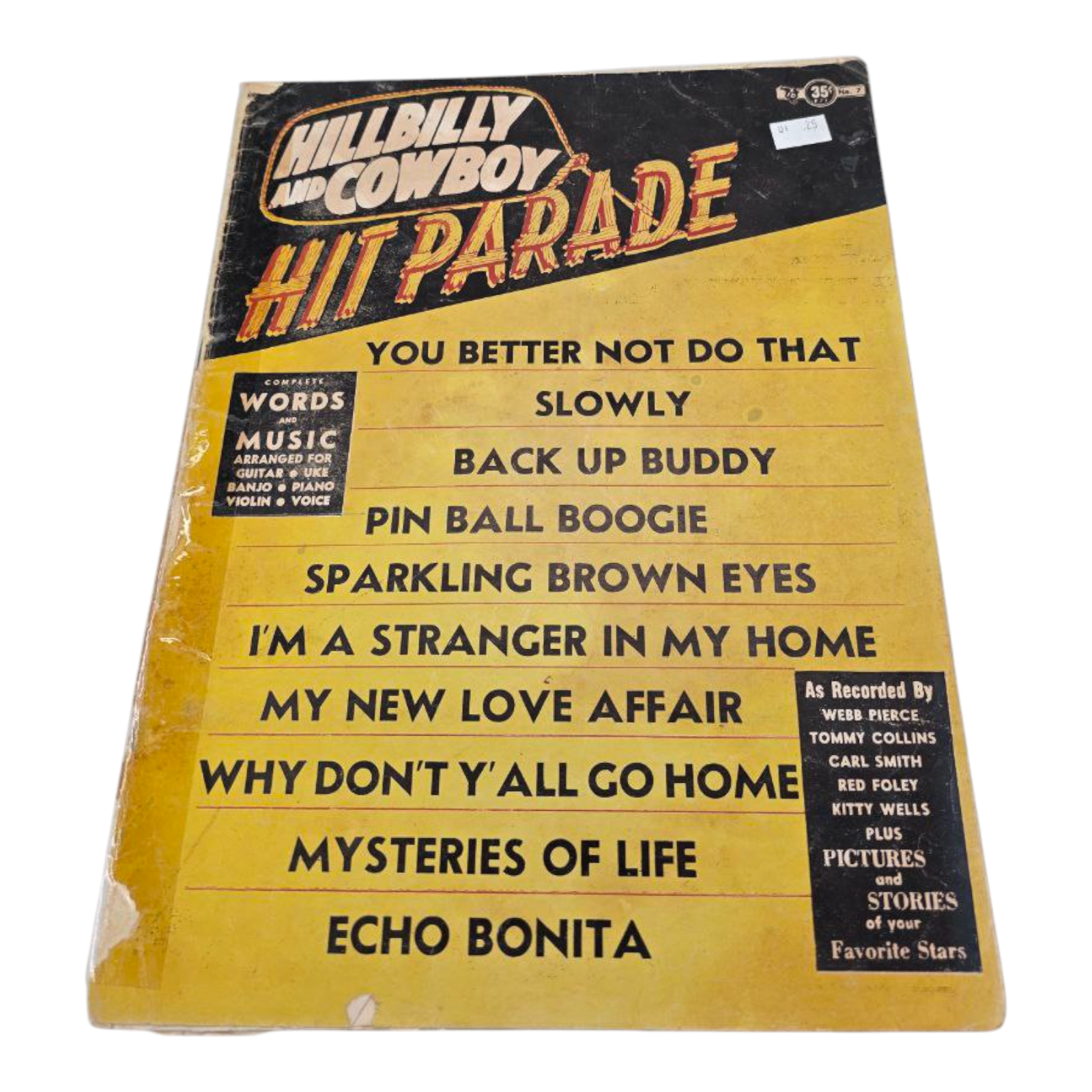 Hillbilly and Cowboy Hit Parade Songbook 1954 Four Star Sales Co