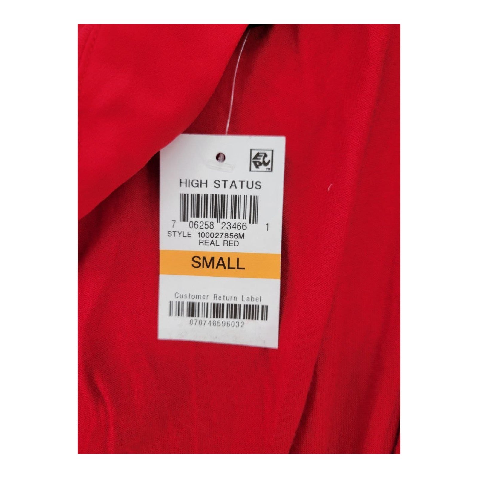 INC International Concepts Women's Real Red Sleeveless Blouse Draped Front Size