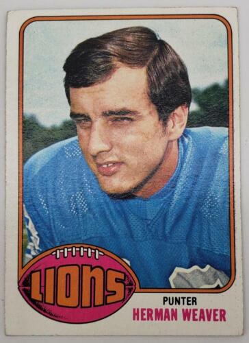 1976 Topps Chewing Gum Football Cards Detroit Lions