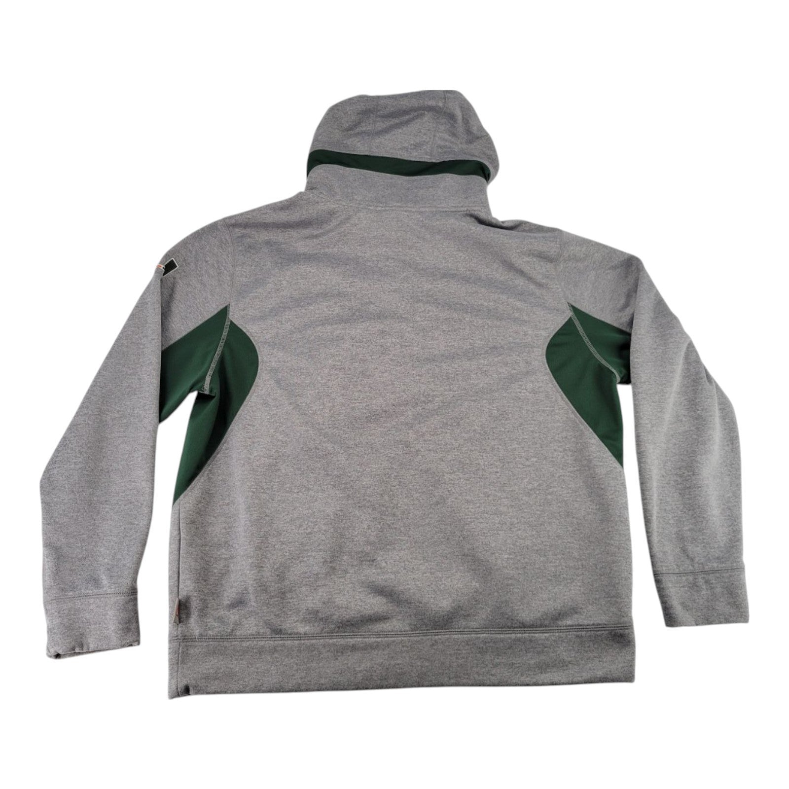 Nike Miami Hurricanes Therma-Fit Hoodie XL Gray Green Pullover NCAA