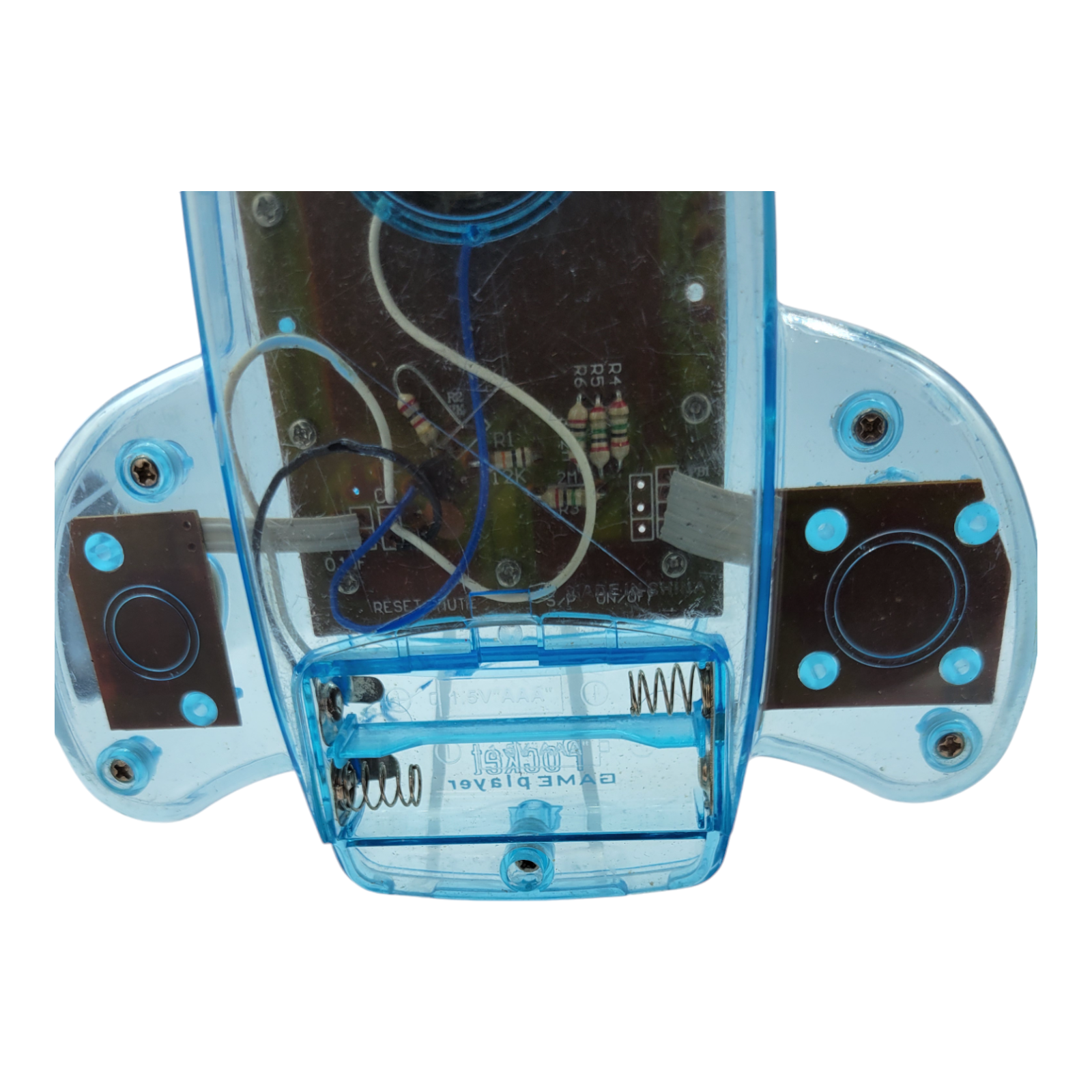 Pocket Game Player Portable Retro Handheld Blue Transparent LCD Screen Console