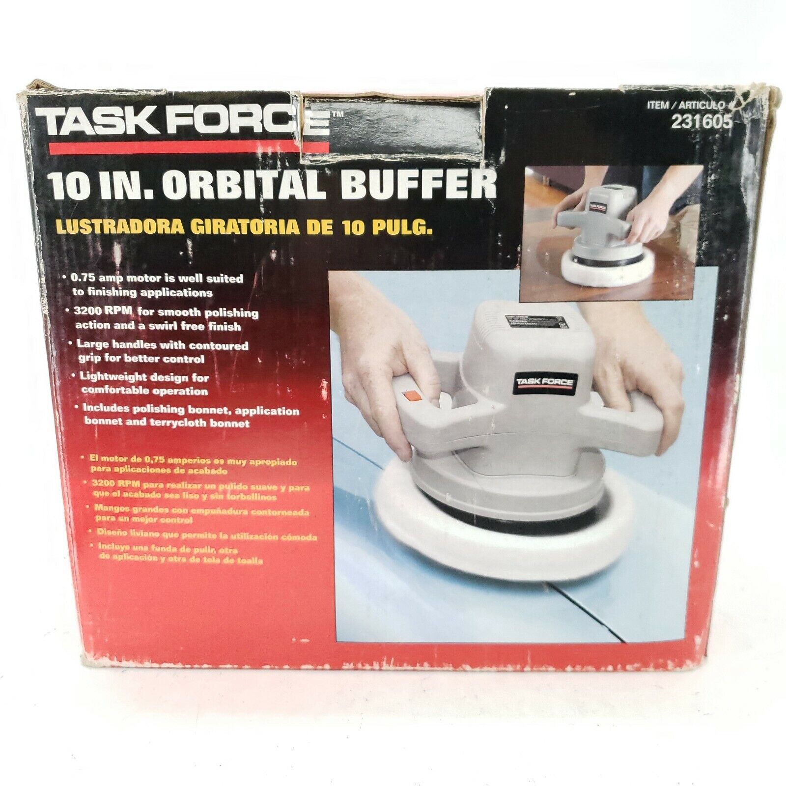 Vintage Task Force TF10P 10" Orbital Buffer