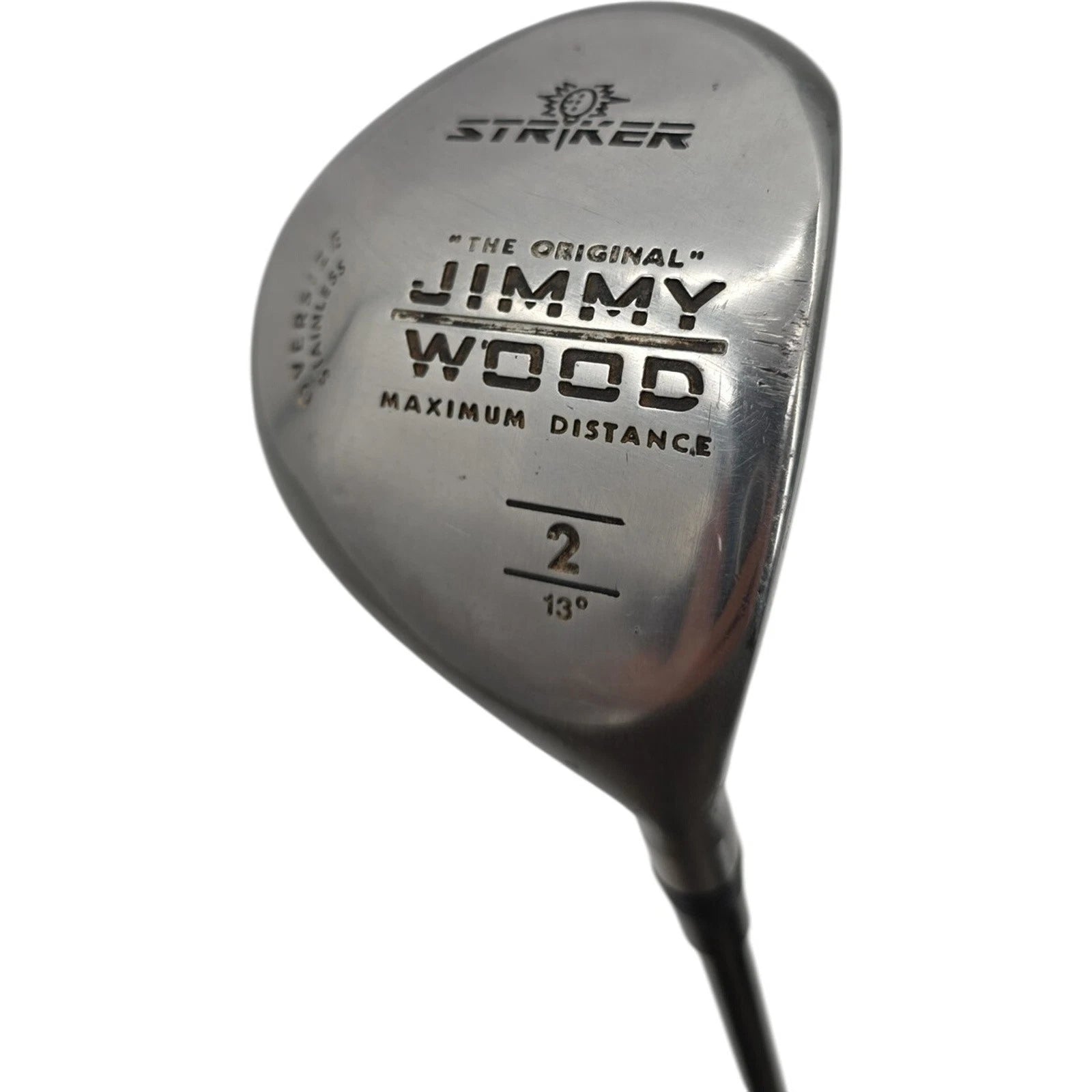 Striker Jimmy Wood Stainless Maximum Distance Loft 2 Fairway Wood Mens RH 44.5"