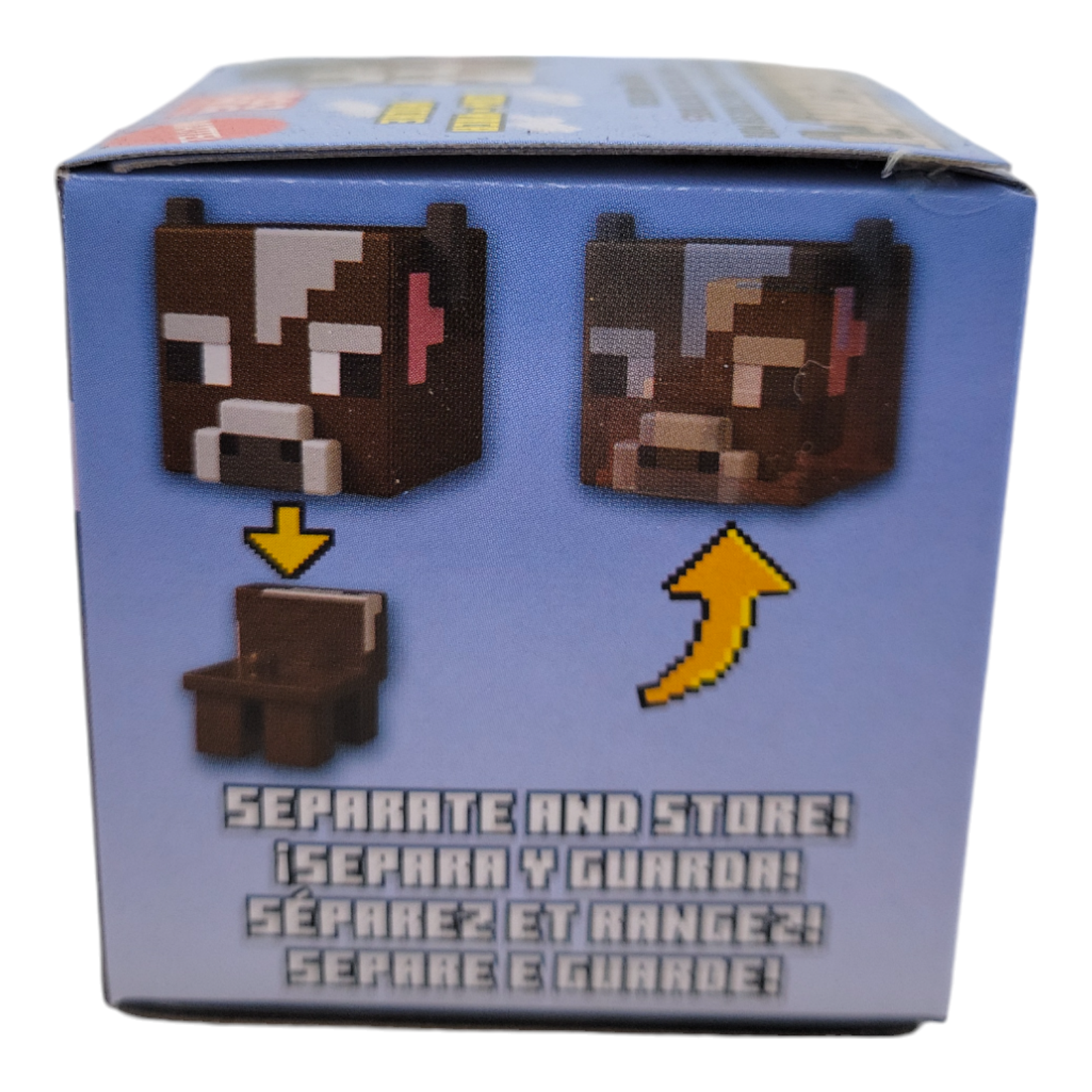 Mattel Minecraft Mob Head Minis Cow 1 Inch Mini Action Figure