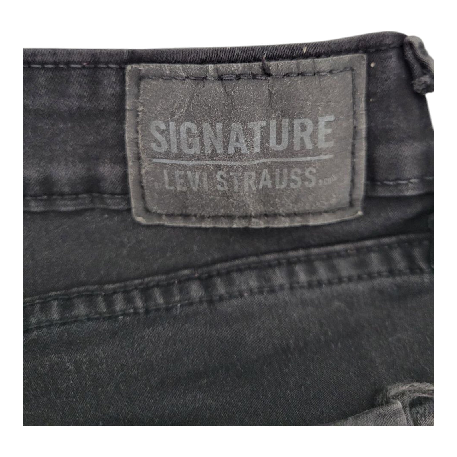 Signature by Levi Strauss Black Skinny Jeans Mens Mid Rise Stretch Size 33x30