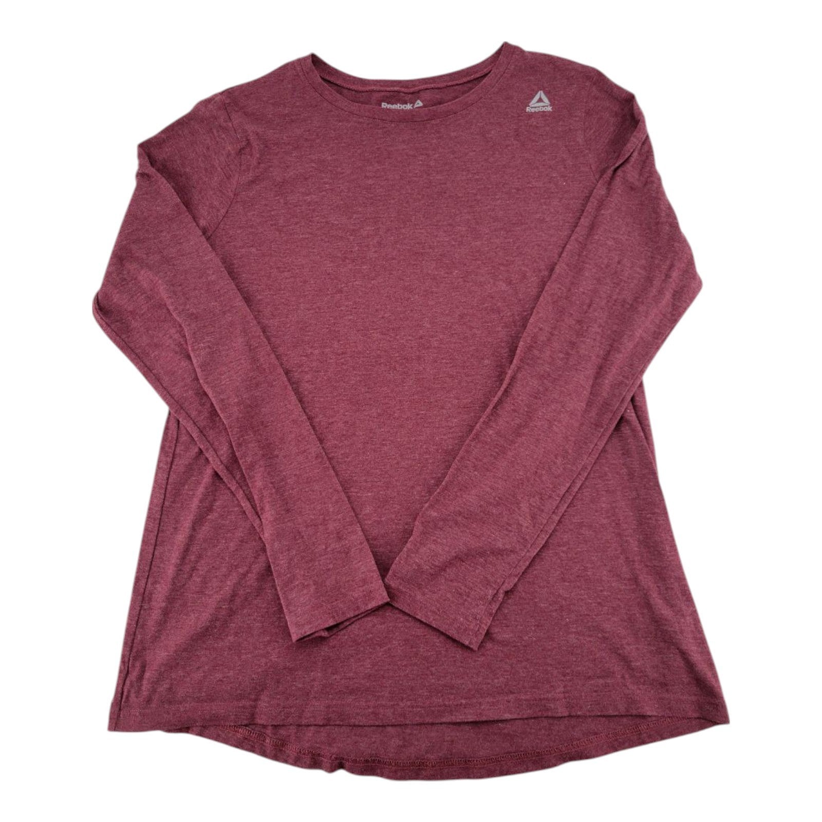 Reebok Womens Maroon Long Sleeve Athletic Shirt Size XL