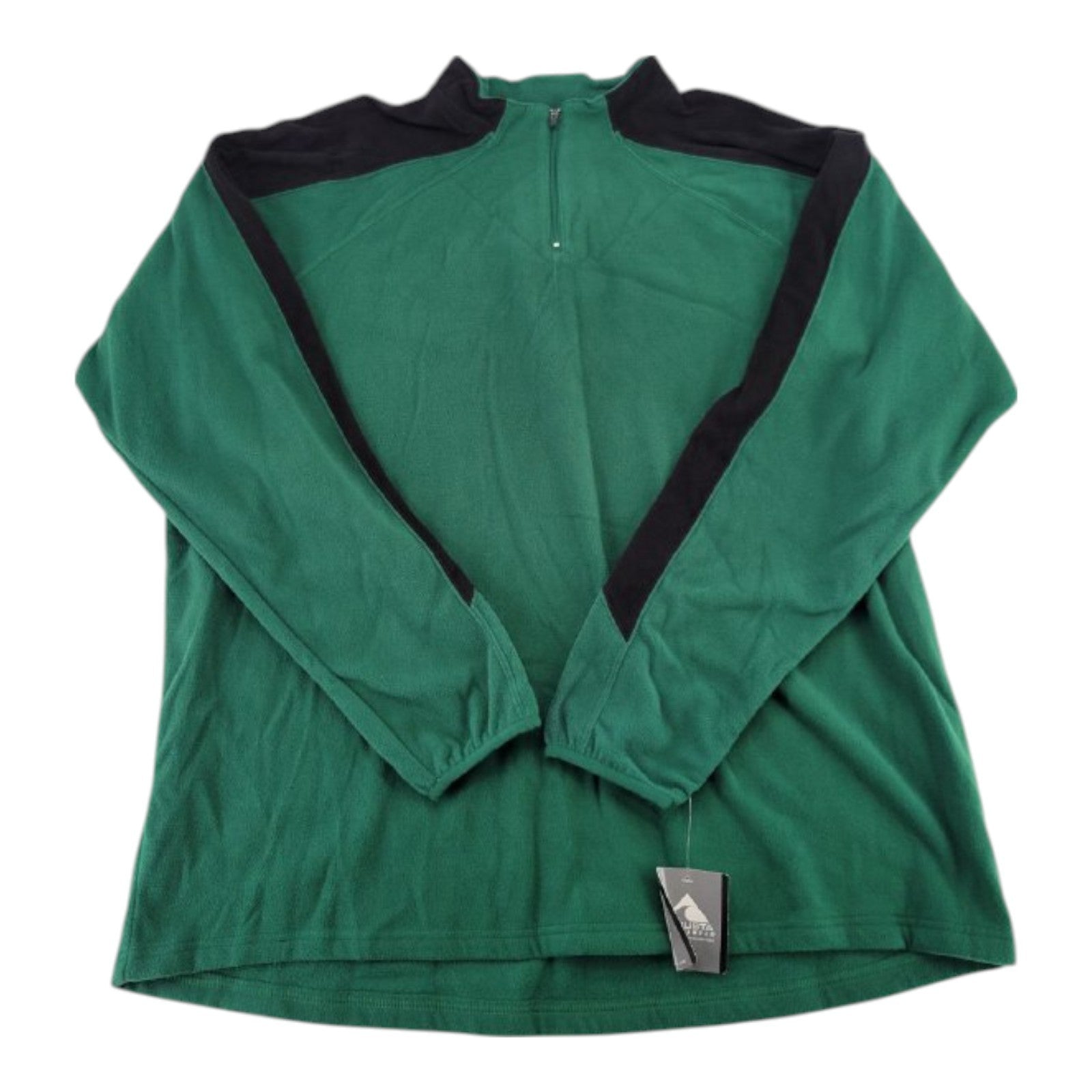 Augusta Sportswear Green Black Fleece Pullover Quarter Zip Adult XL