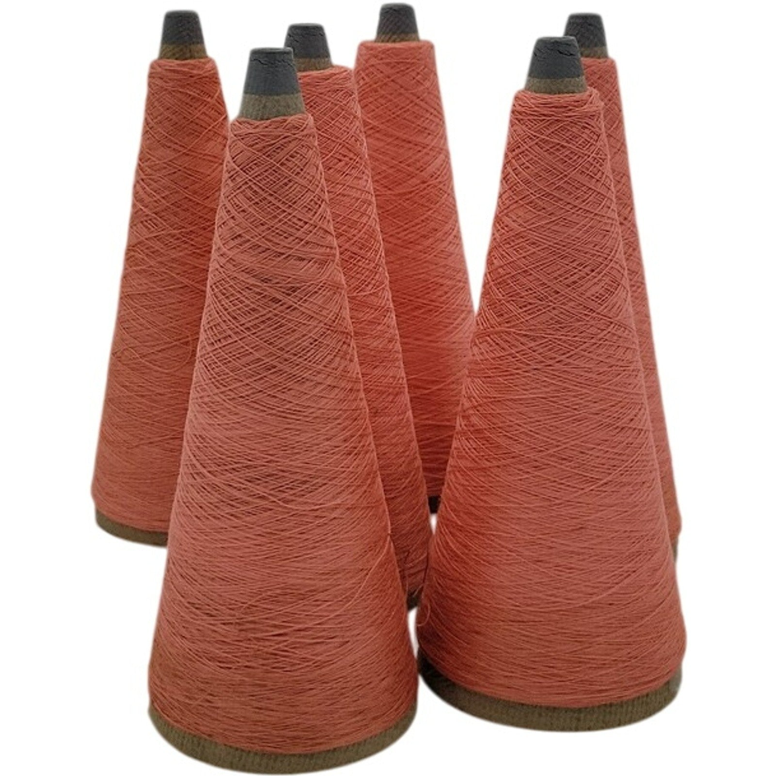 Vintage SCT 40/2 Durefe 139 Peach 109785 Cone Yarn 100% Cotton Lot of 6