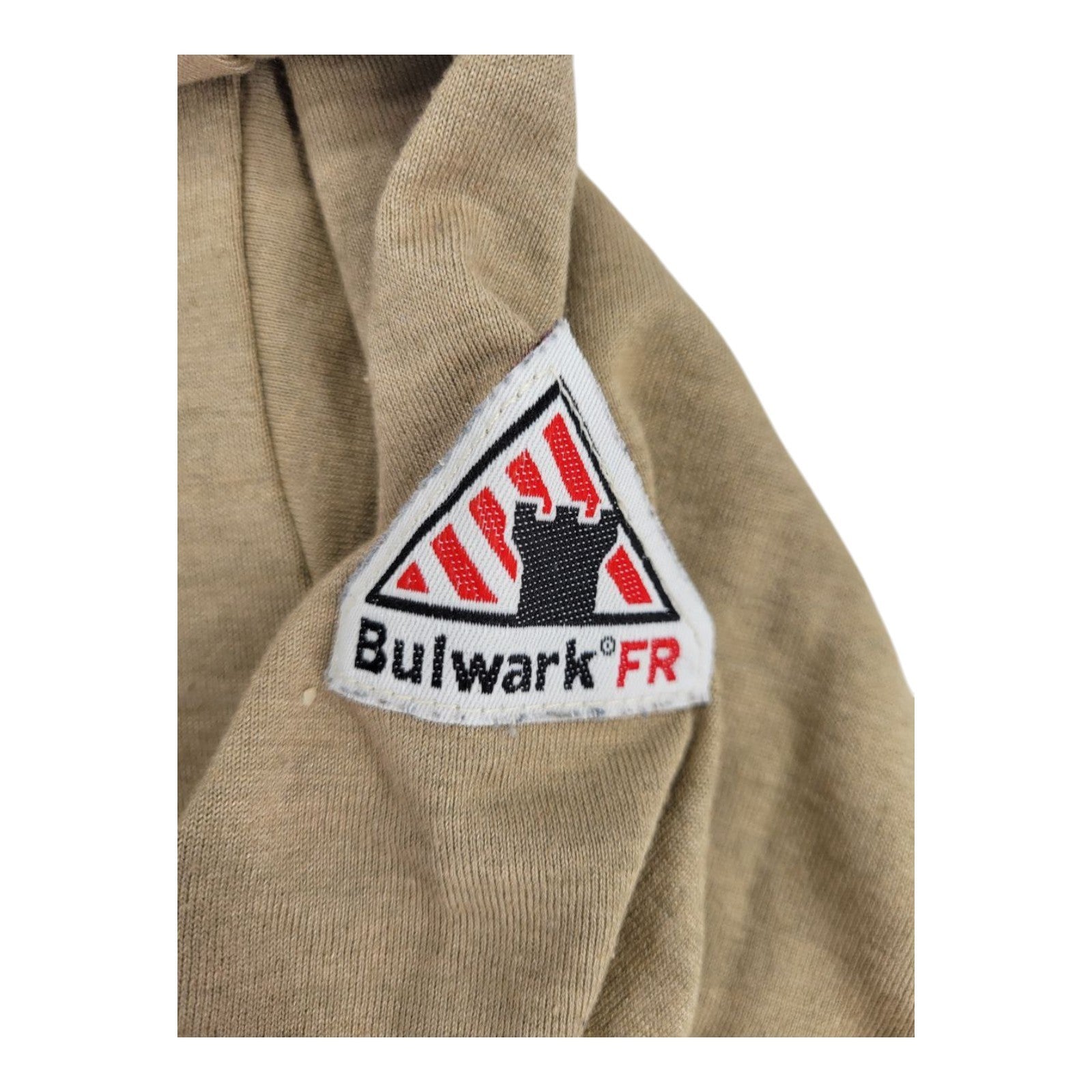 Bulwark FR Men's Flame Resistant Tan Long Sleeve Polo Shirt Size M-RG