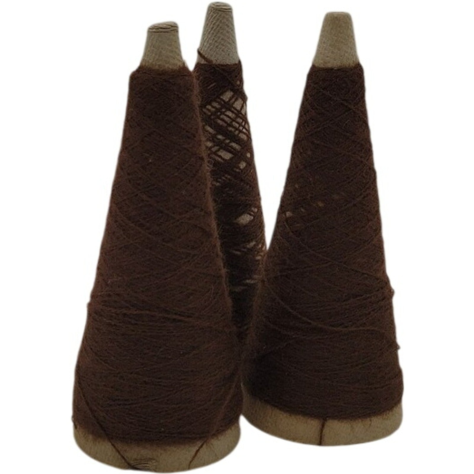 Vintage Spectrell 2/24 Acrylic Cone Yarn Chocolate 06246 Lot of 3