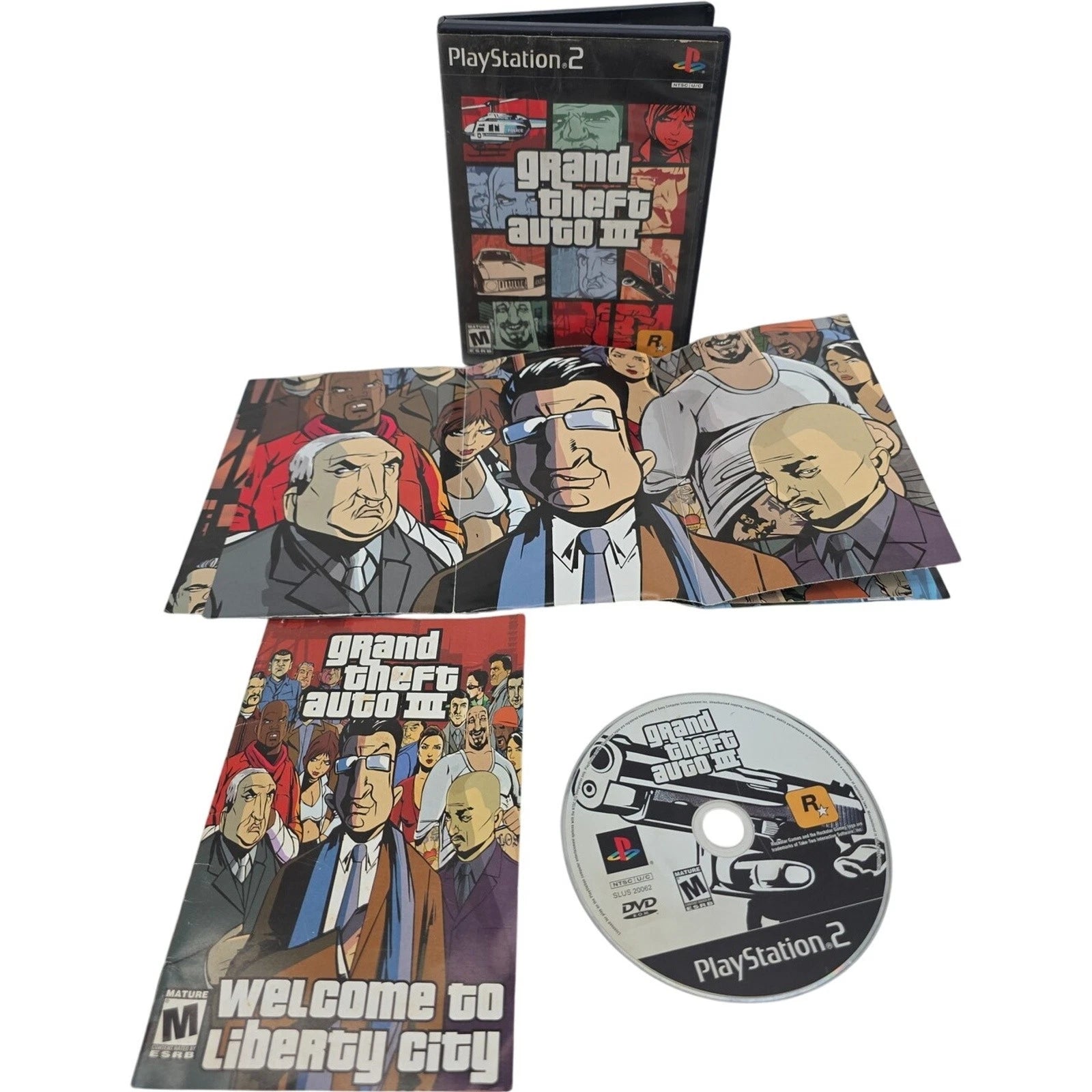 Grand Theft Auto III 3 Sony PlayStation 2 2001 PS2 Complete with Manual & Map