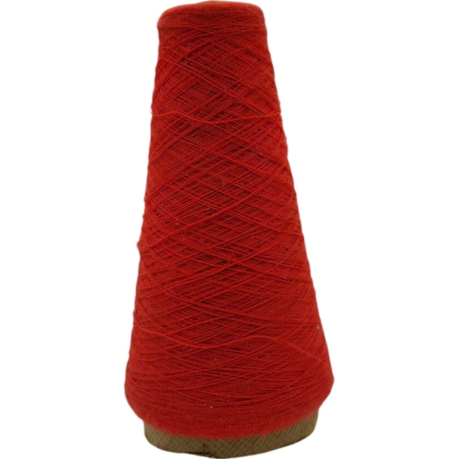 Vintage Pisgah Yarns 1/28 Lipstick Red Weaving Knitting Cone Yarn Lot 0193