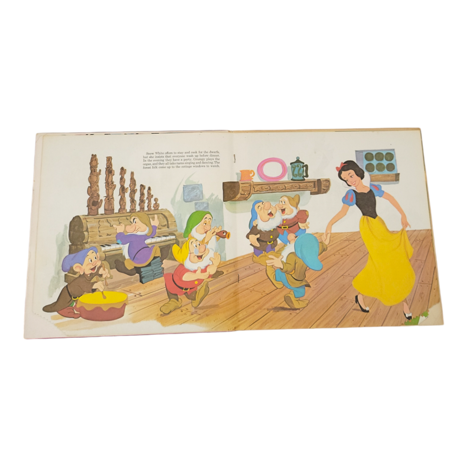 Walt Disney Snow White and the Seven Dwarfs Story Songs Book & LP Record 3906