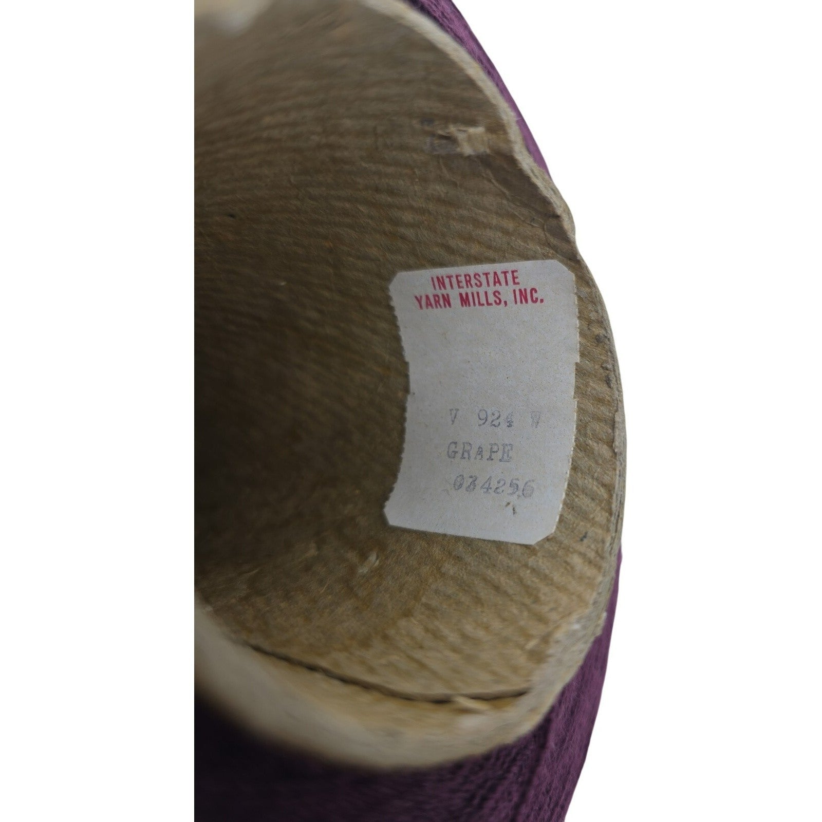 Vintage Interstate Acrylic Weaving Knitting Yarn V924W Grape 034256