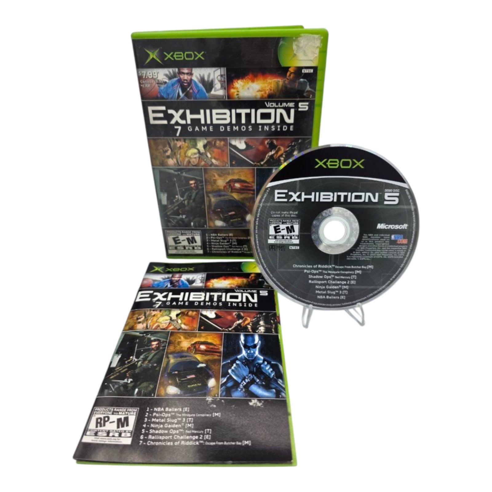 Xbox Exhibition Demo Disc Volume 5 Complete 2004 7 Game Demos Microsoft