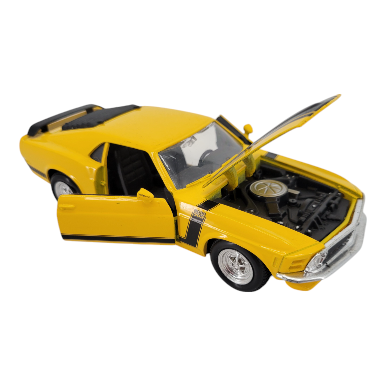 Maisto Diecast 1970 Boss 302 Mustang Yellow 1:24 Scale Model