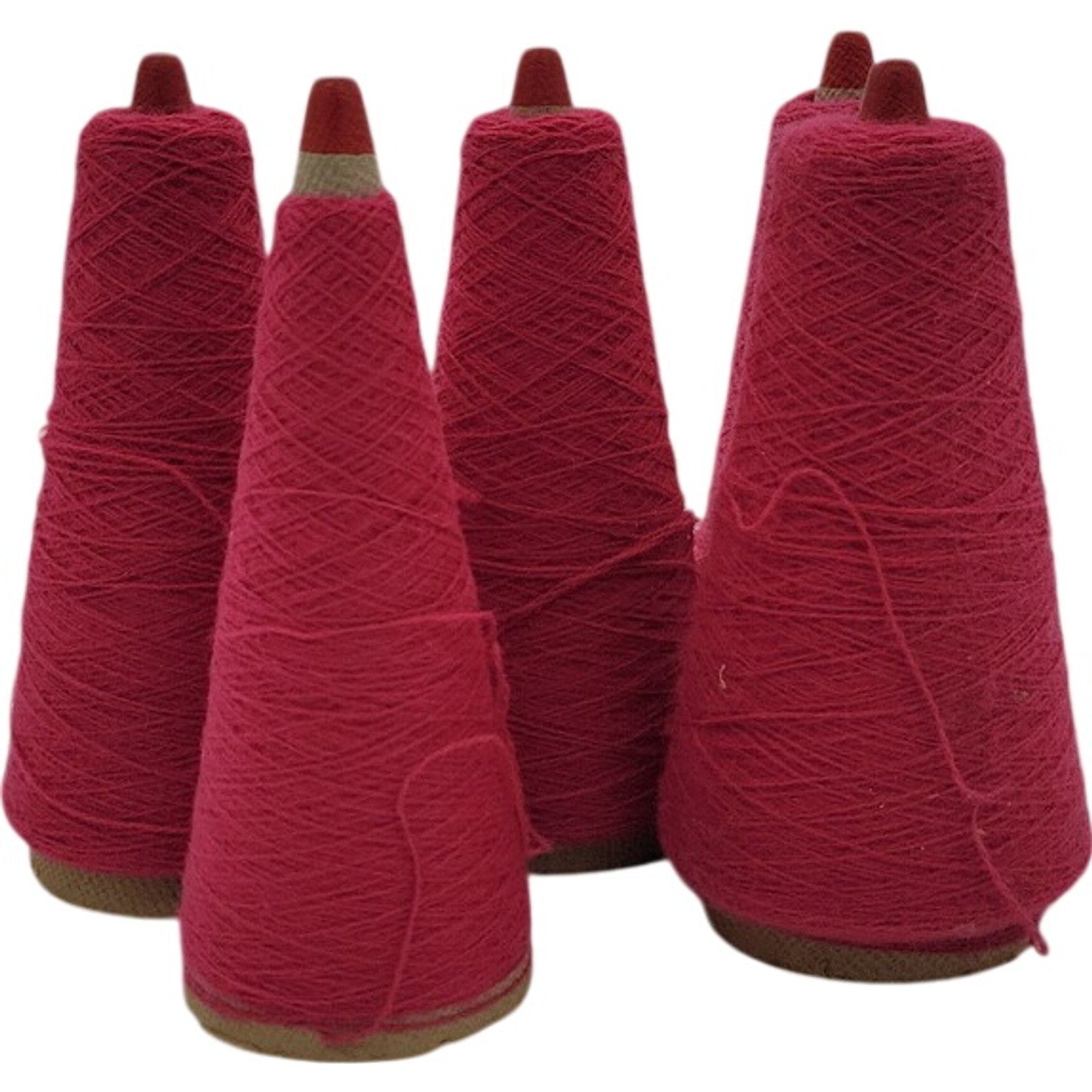 Vintage Phoenix Dye Works Federal Raspberry Yarn Cone 2/24 508141 Lot of 5