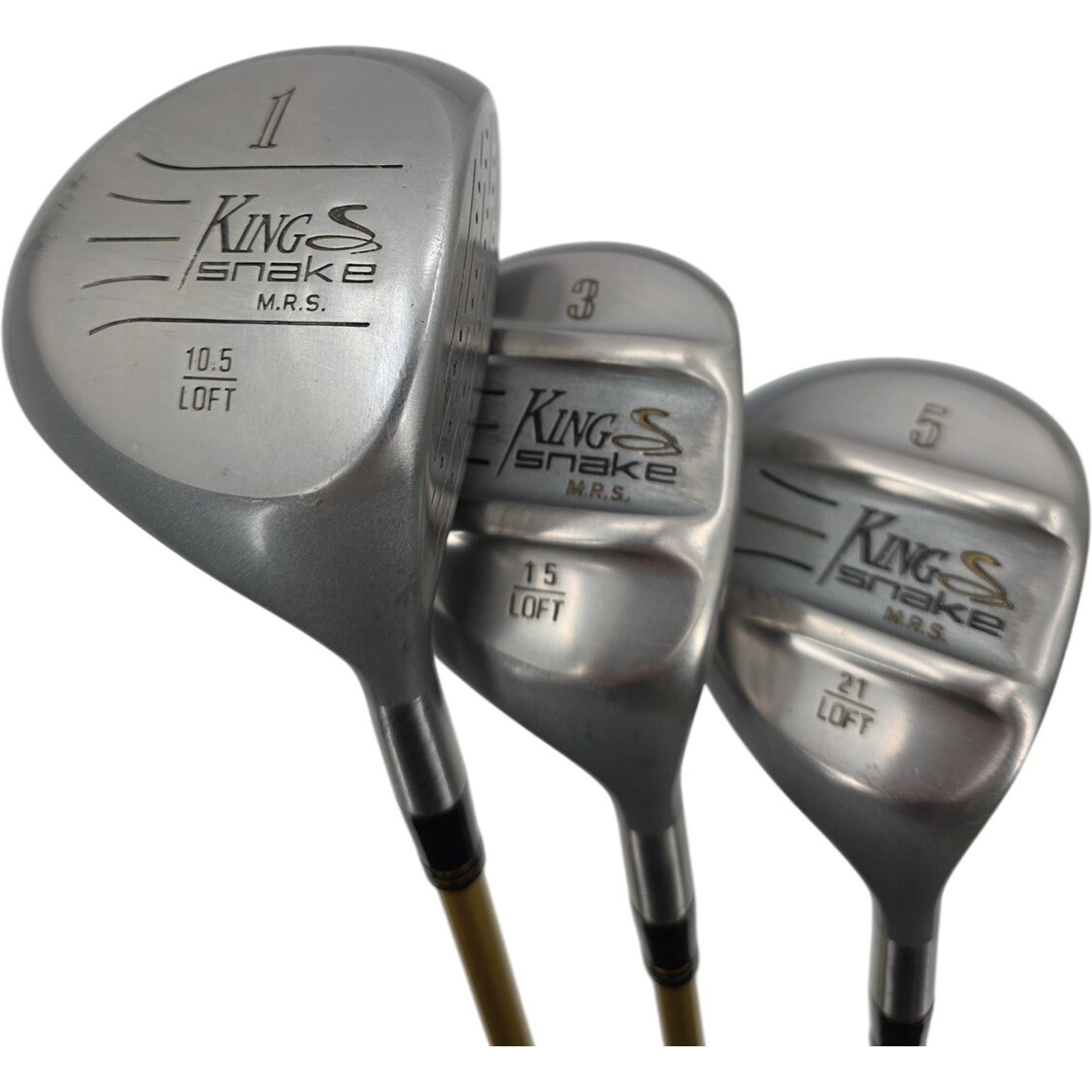 King Snake Driver 3 & 5 Fairway Wood Bundle RH Graphite Shafts Golf Pride Grips