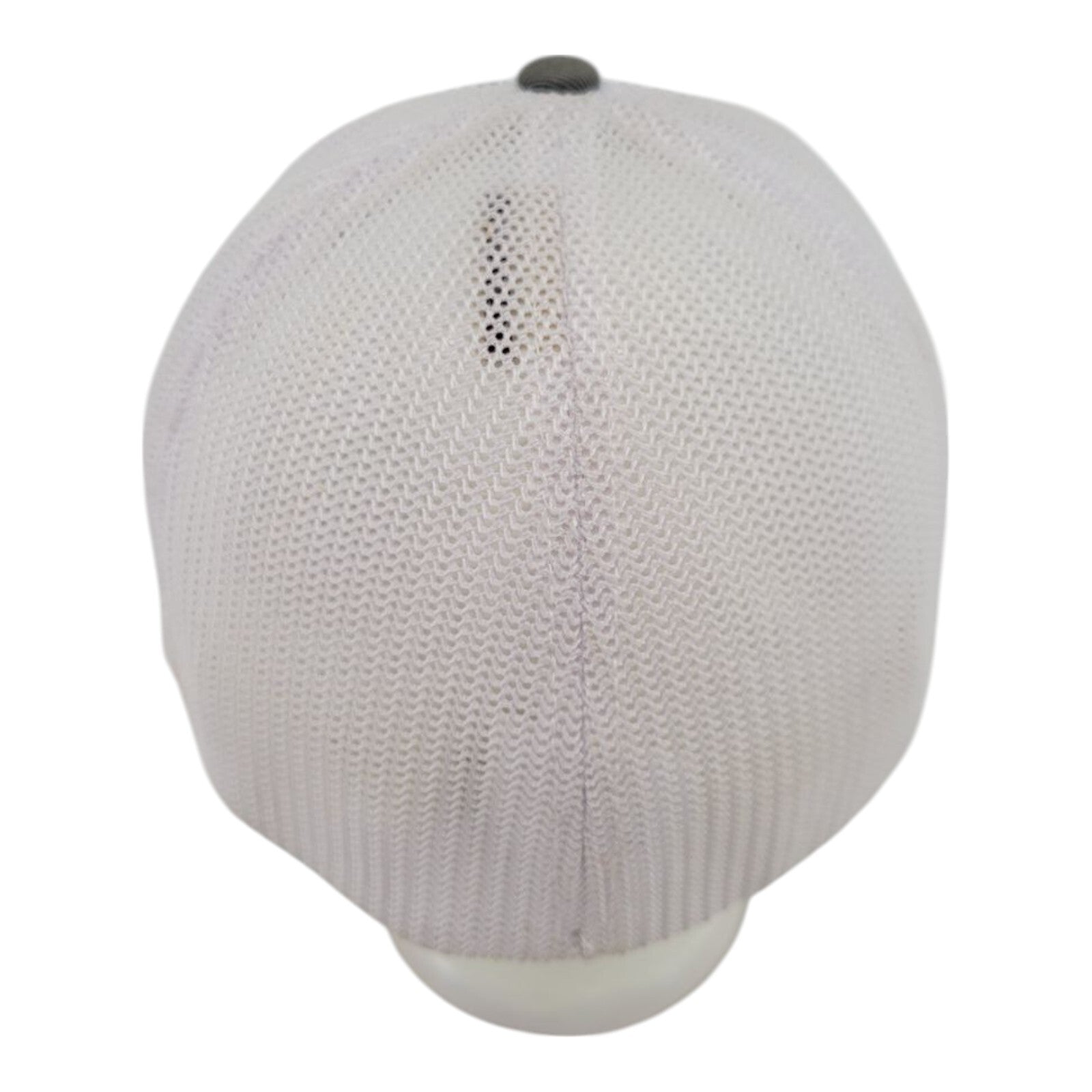 Columbia Yellowstone Flexfit Hat Gray White Mesh Trucker Cap Old Faithful S/M