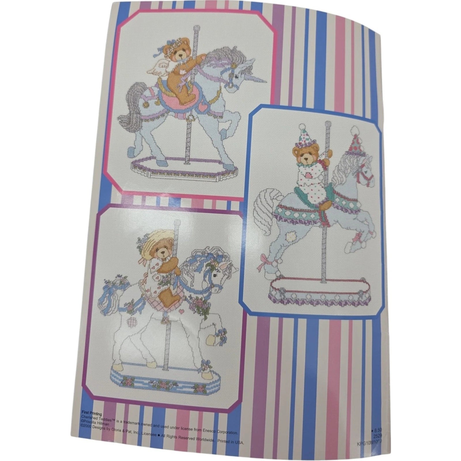 Cherished Teddies Carousel Cross Stitch Pattern Book 12 Designs Gloria & Pat