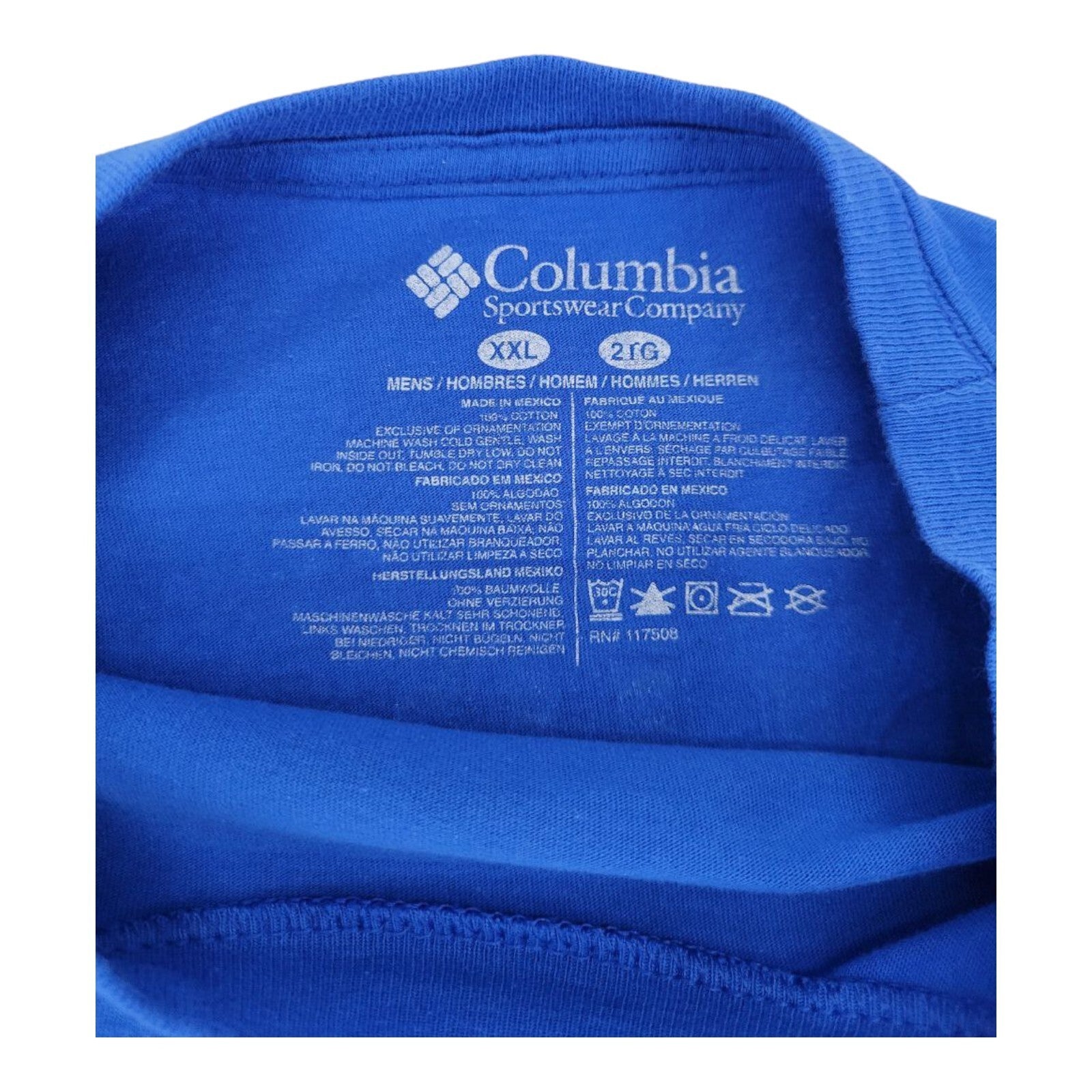 Columbia PFG Dog Performance Fishing Gear Mens Blue Graphic T-Shirt XXL