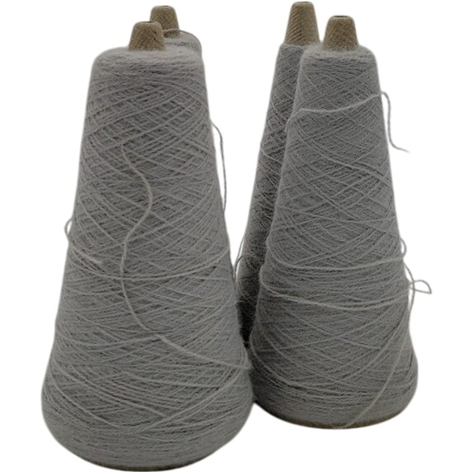 Vintage 1980s Templon 2/24 Grey Heather Yarn Cone Lot of 4