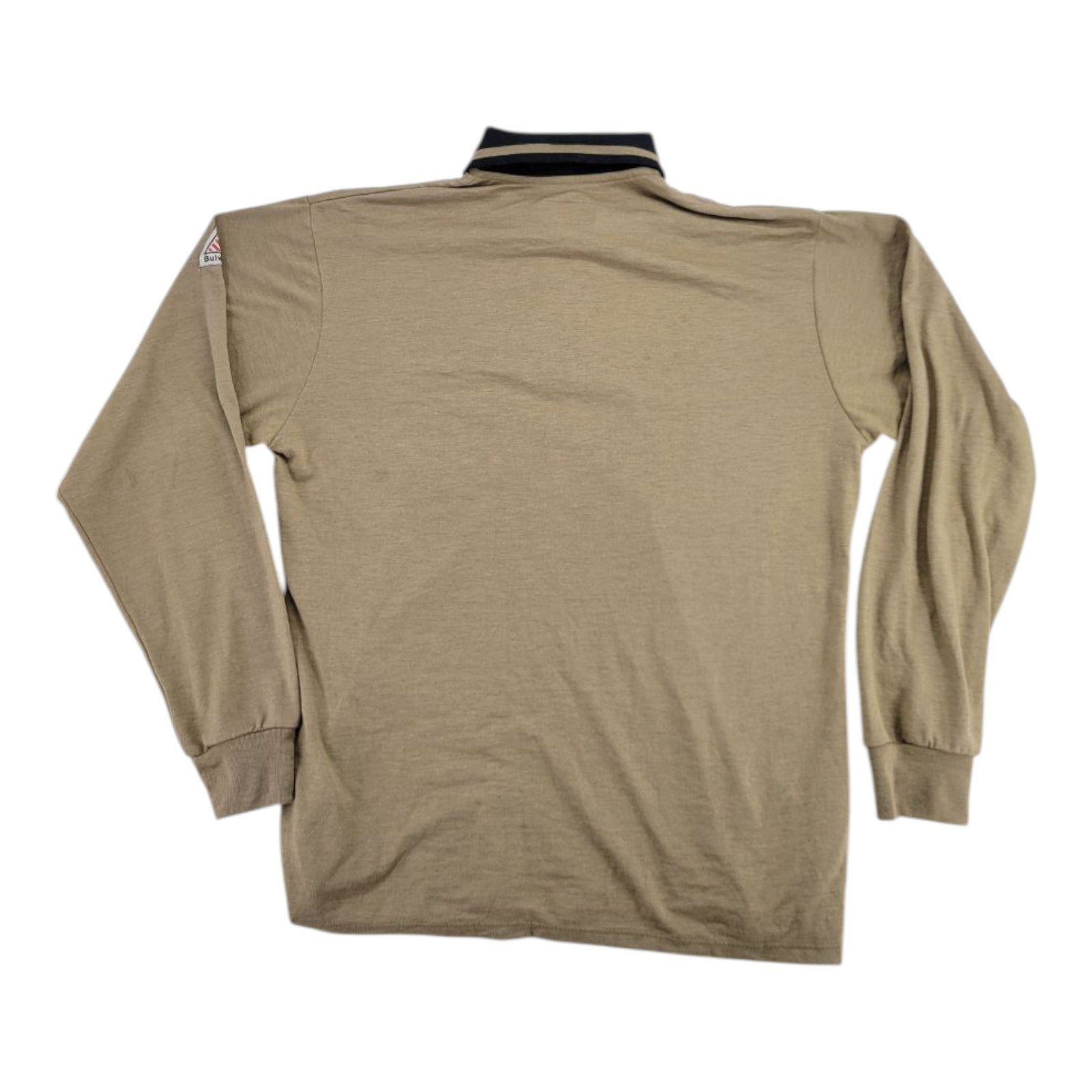 Bulwark FR Men's Flame Resistant Tan Long Sleeve Polo Shirt Size M-RG