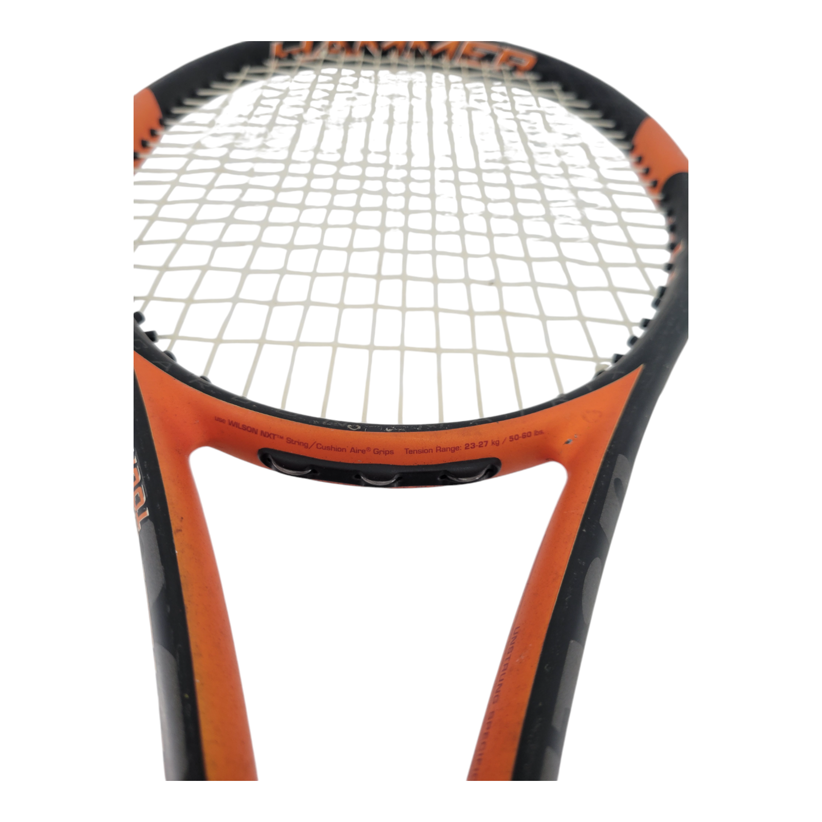 Wilson Hammer Tour Tennis Racket 4 1/2 Grip Isogrid Technology Orange Black