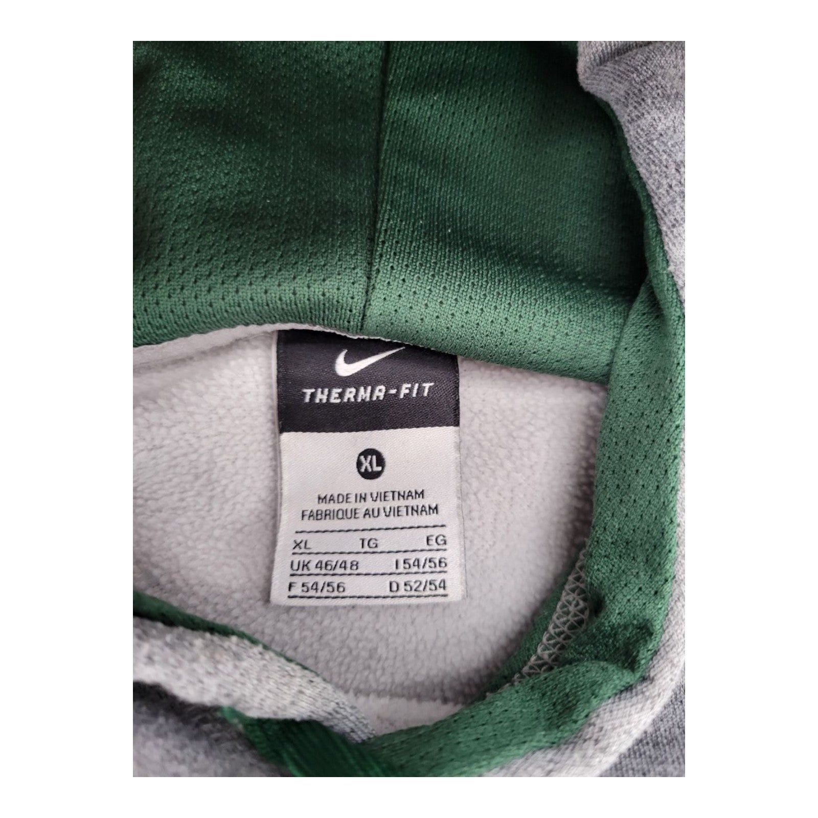 Nike Miami Hurricanes Therma-Fit Hoodie XL Gray Green Pullover NCAA
