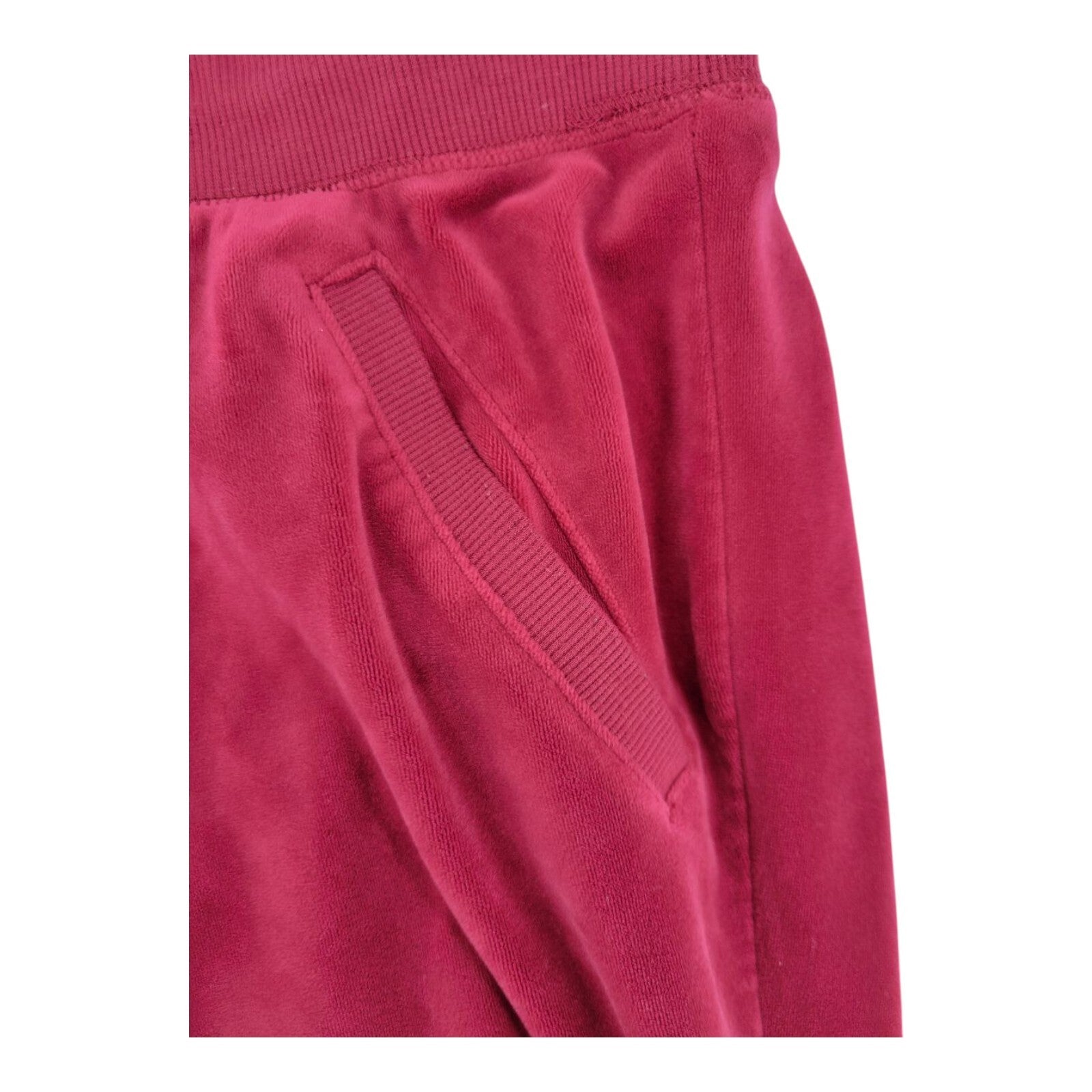 New York & Company Red Velour Jogger Pants Womens Drawstring Waist Size M